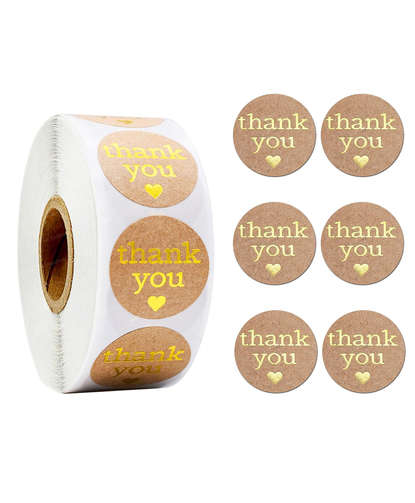 FunBlast Round Shaped Decorative Thank You Stickers4 Rolls Multicolor-image-21
