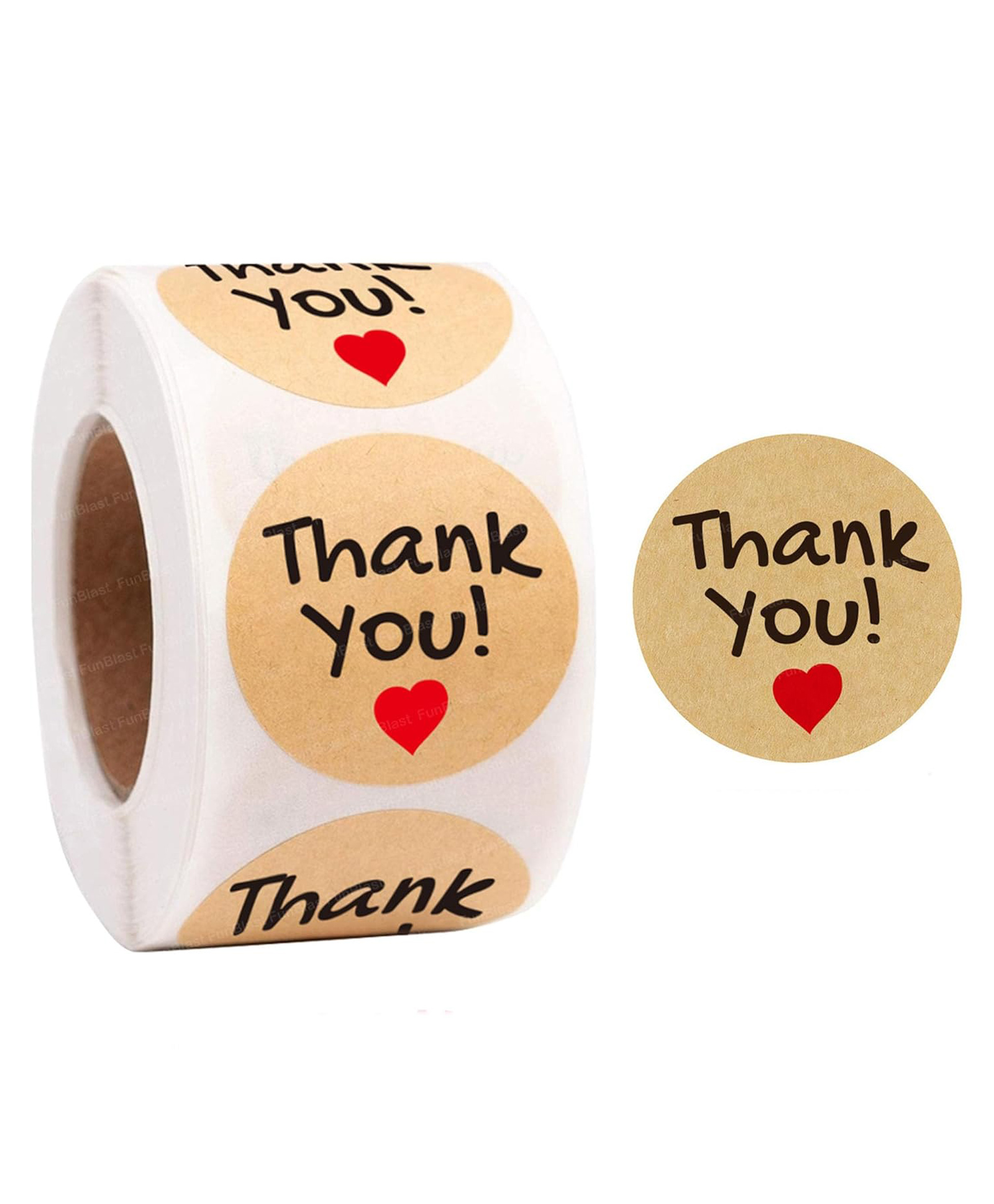 FunBlast Round Shaped Thank You Stickers4 Rolls-image-49
