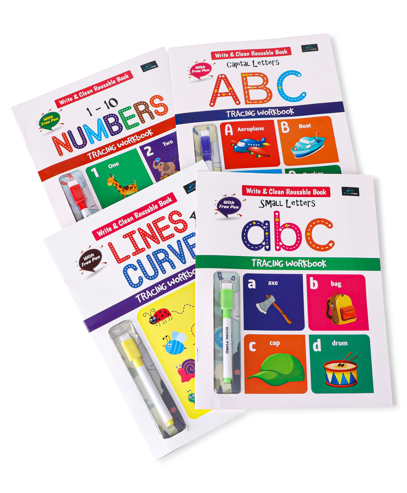 The Write & Clean Reusable Tracing Workbook Set Of 4 Books - English-image-8