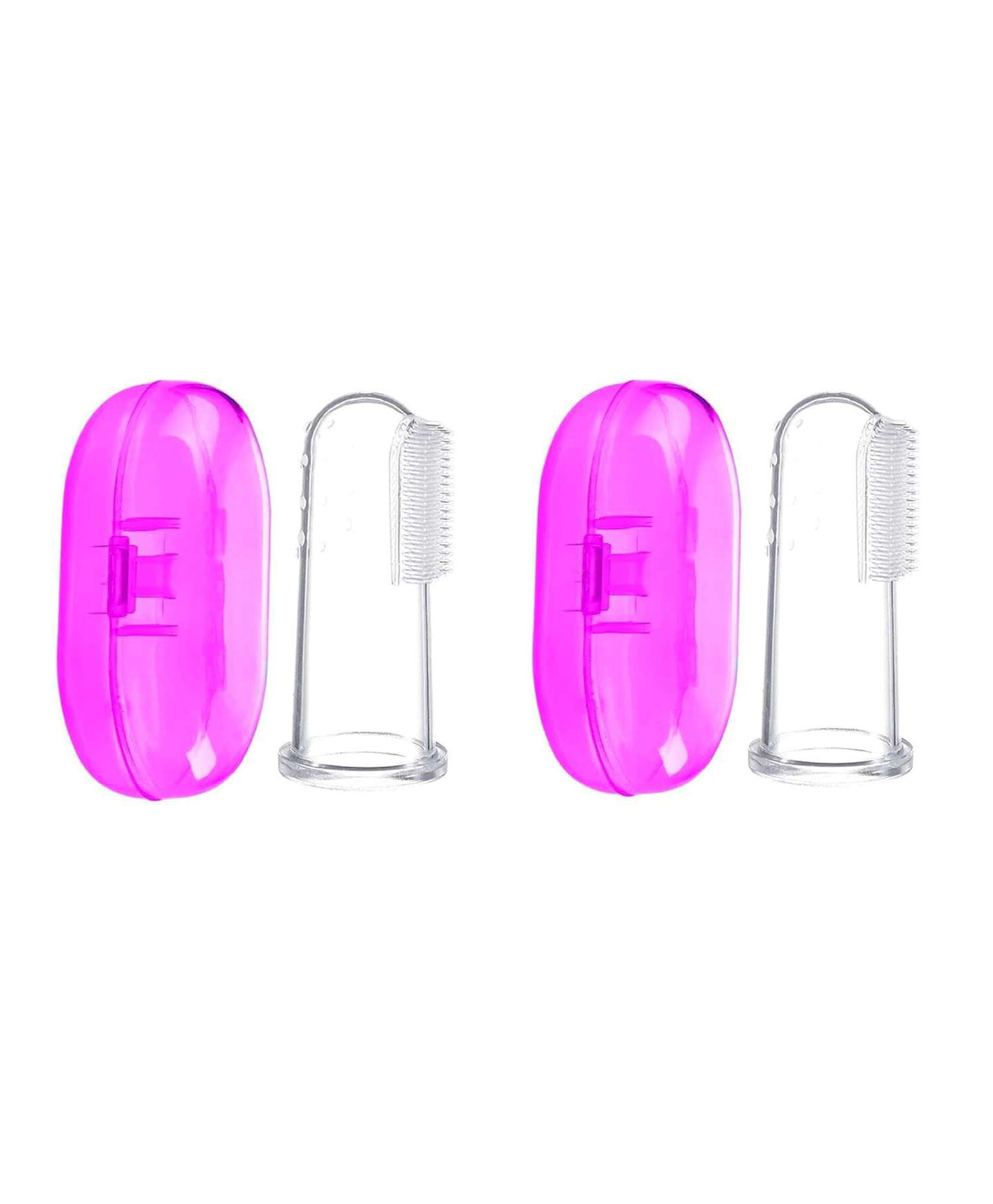 numum Baby Silicone Finger Tooth Brush - Pack of 2 (PINK) (Color and design may vary)-image-29