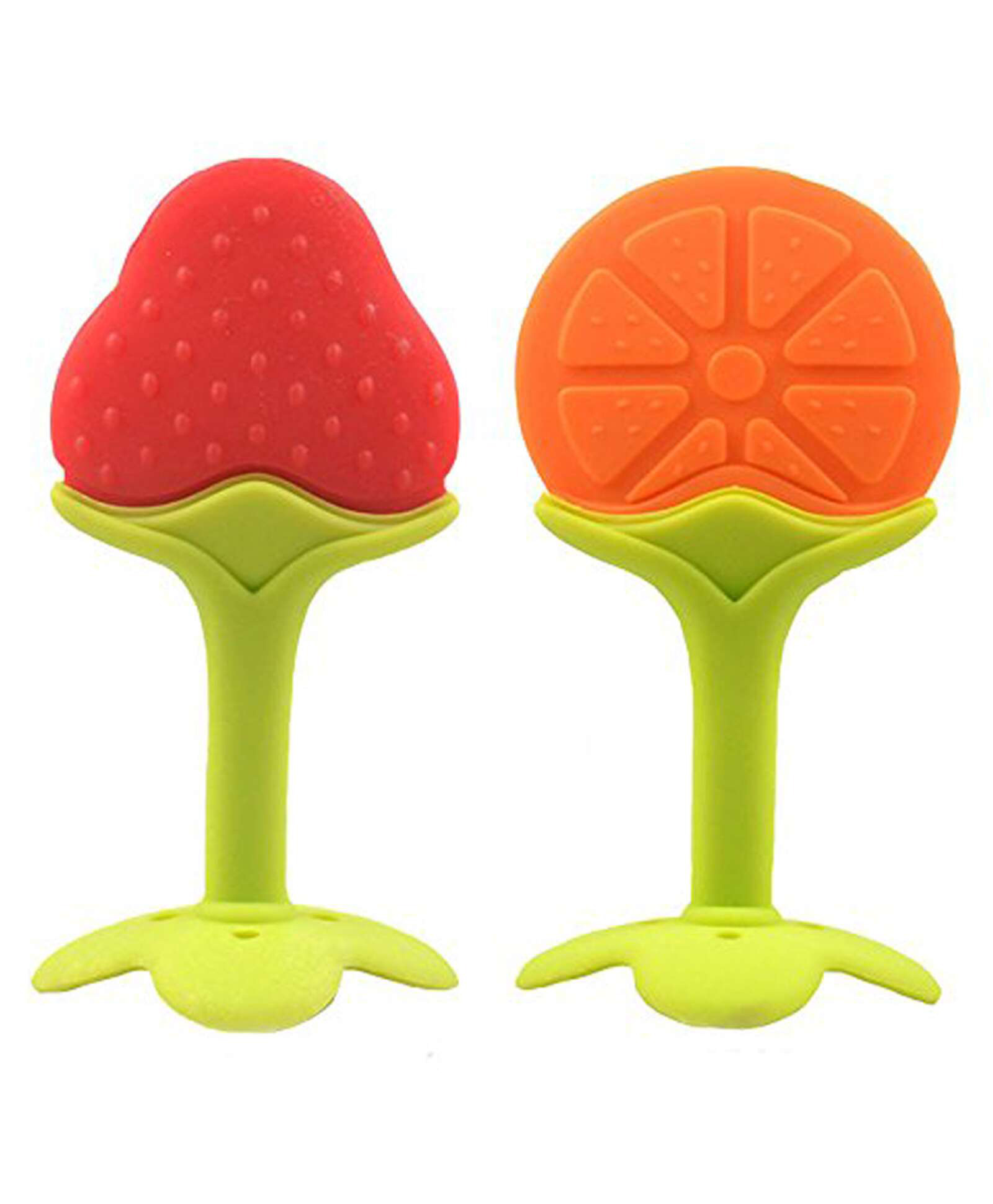 Numum Silicone Orange & Strawberry Shape Teether Pack of 2 - Multicolour (Color and design may vary)-image-34