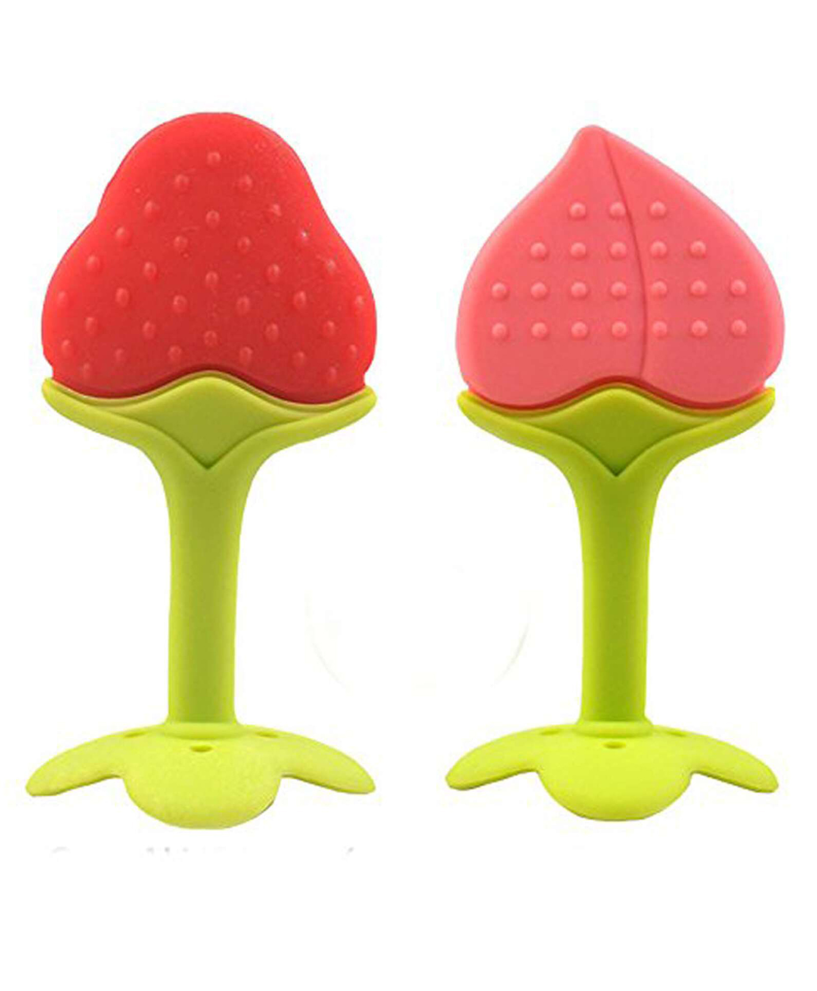 Numum Silicone Peach & Strawberry Shape Teether Pack of 2 - Multicolour (Color and design may vary)-image-40