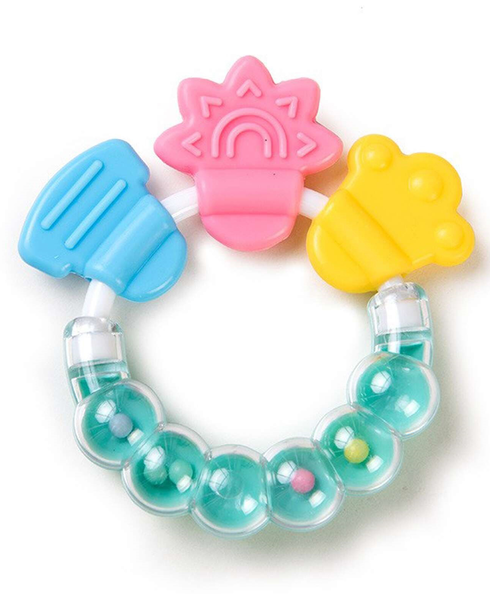 numum Silicone Teether - Green (Color and design may vary)-image-0