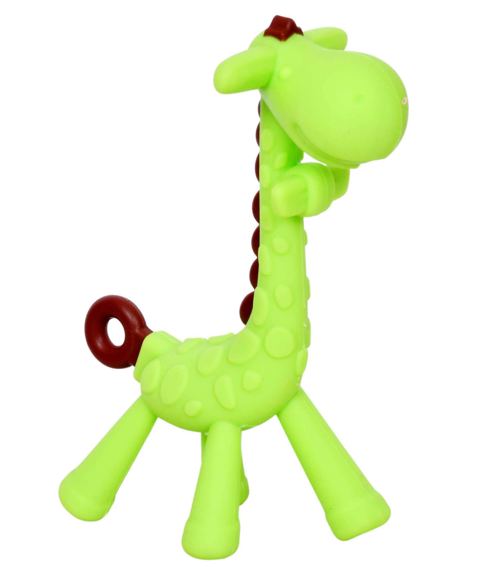 numum Silicone Baby Teether - Green (Color and design may vary)-image-4
