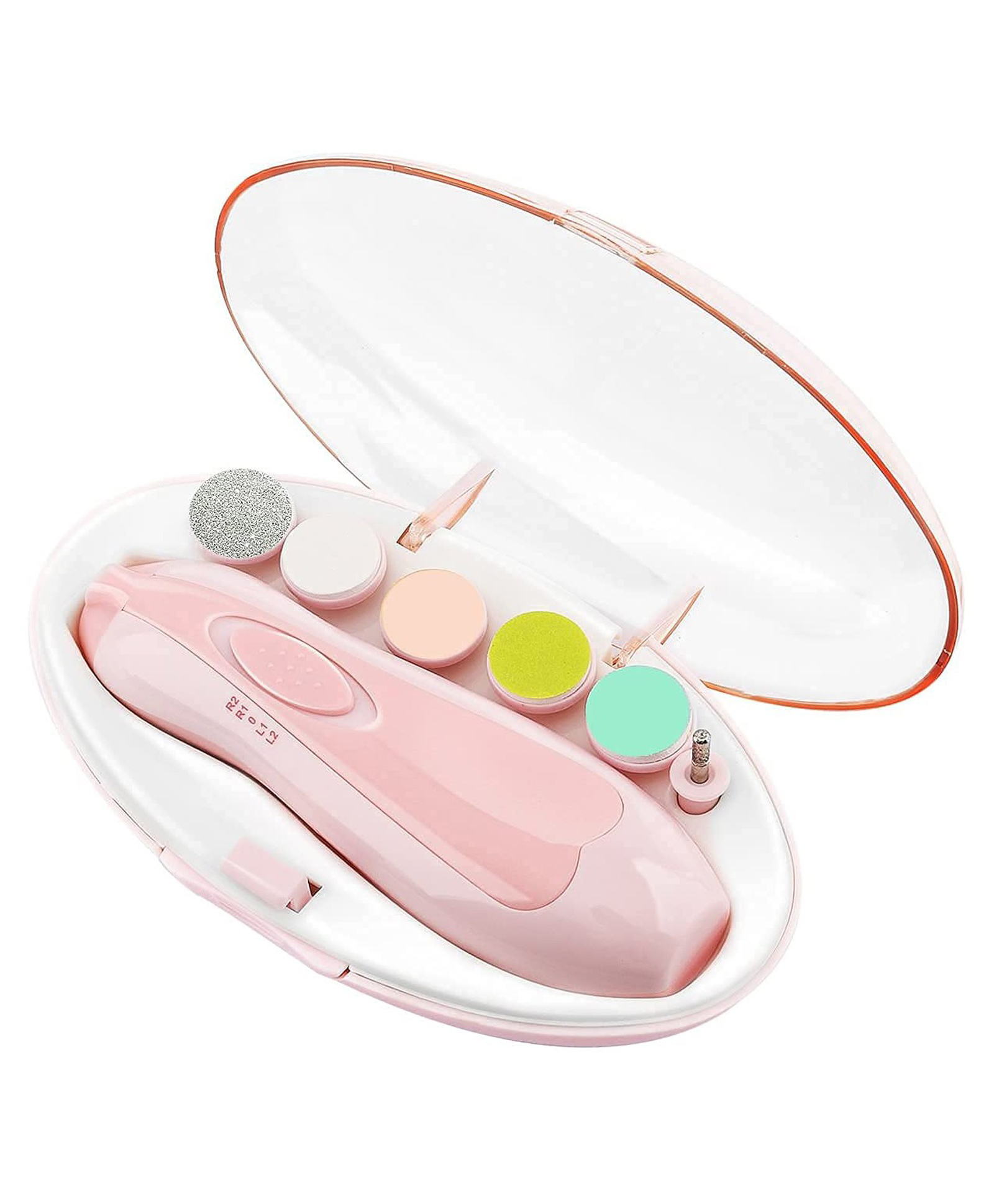 numum Baby Nail Clippers Safe for Newborn Toddler Toes Fingernails Care Trim Kit 6 Grinding Heads - Pink (Color and design may vary)-image-22