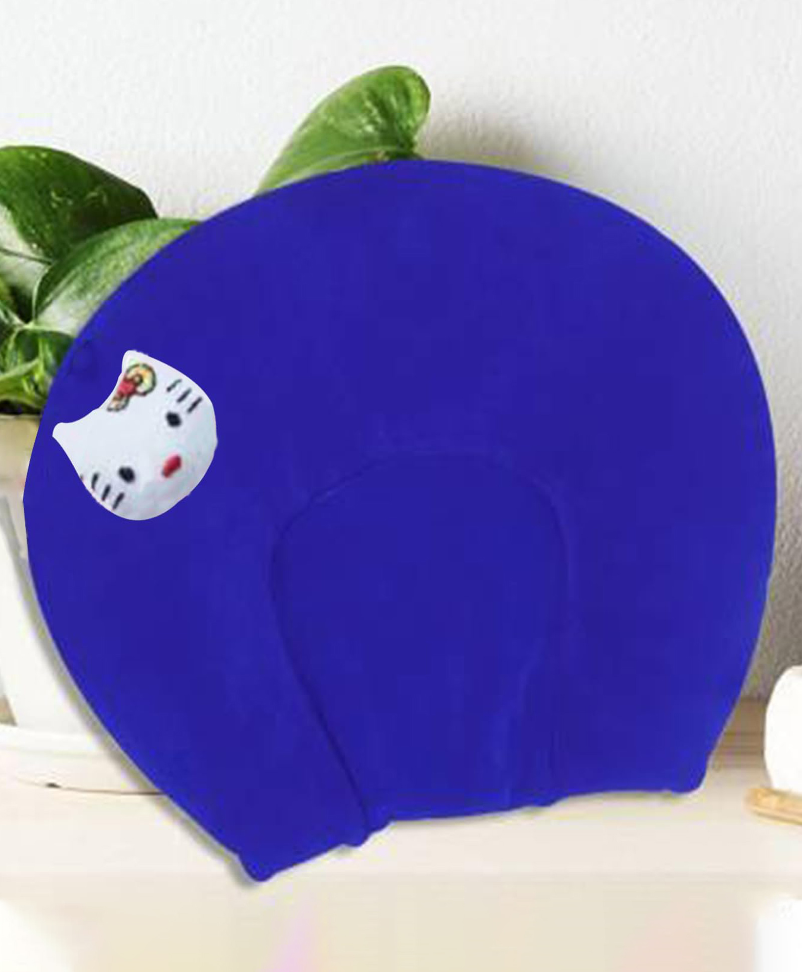 numum Mustard Seeds pillow for comforatble sleep and round head shaping (Dark Blue kitti)(color and design may vary)-image-22