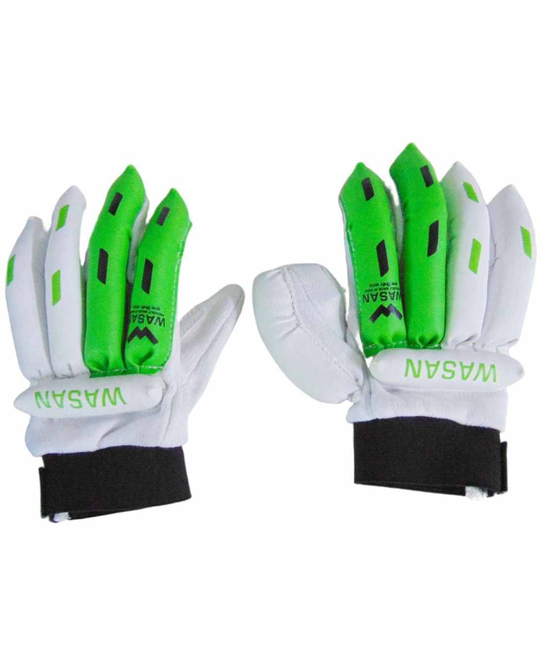 WASAN Cricket Batting Legguard Pads and Cricket Batting Gloves Set(7-10 Years) PVC, Size Small Boy,1 Pair Green-picture-39