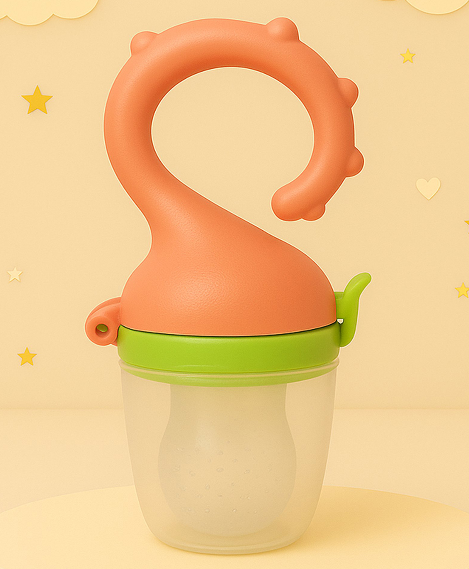 The Cheeky Kidzz Baby Pack of 1 Soft Silicone Fruit Vegetable Food Feeder Nibbler Soother Teether BPA Free for New Born(MULTI-COLOURS)-image-18