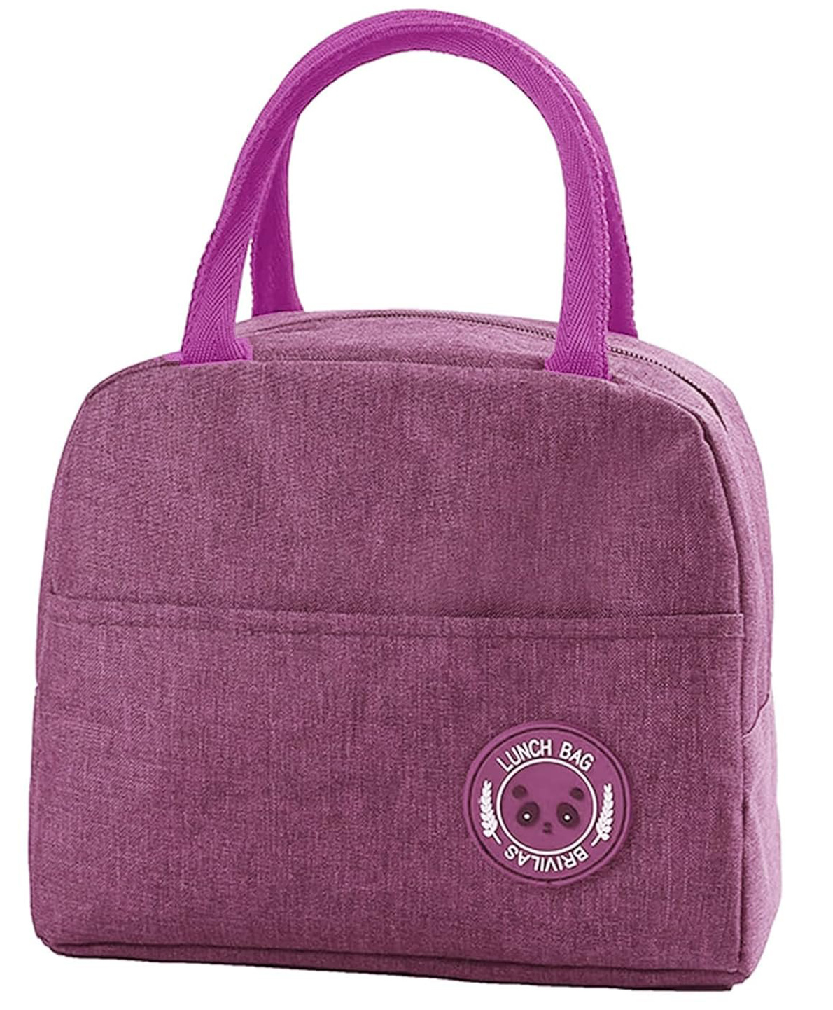 House of Quirk Insulated Lunch Bags Small for Women Work,Student Kids to School,Thermal Cooler Tote Bag Picnic Organizer Storage Lunch Box Portable and Reusable (Pink) (Nylon)-picture-36
