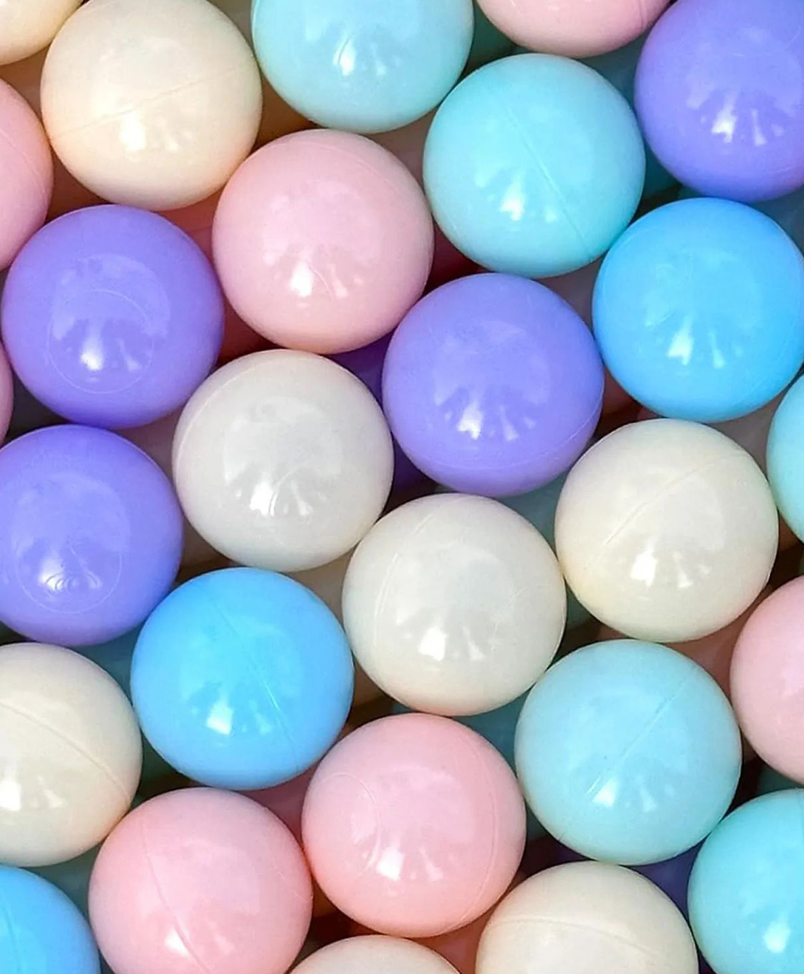Hop N Play 50 Pcs Crush Proof 8 cm PVC Non-Toxic & Soft Pool Balls Pack Of 50 Balls -Pastel Colour-picture-25