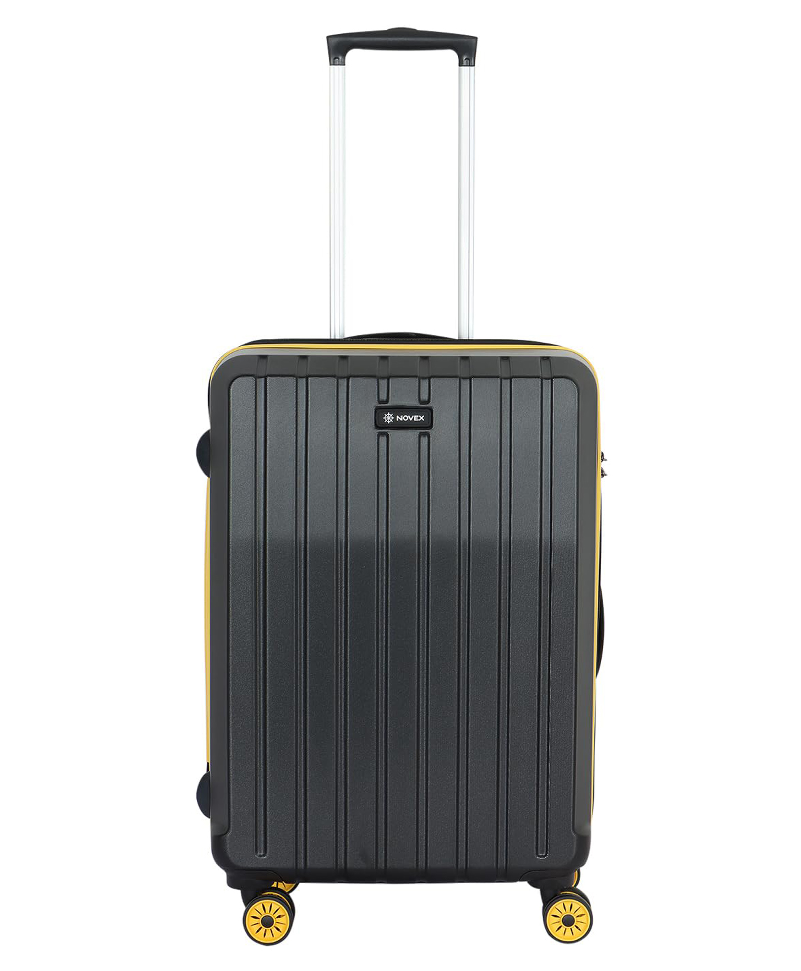 NOVEX Large Check-in Suitcase (75 cm) 4 Wheels - Urban Pro Check-in Size Unbreakable Polycarbonate Hard Trolley Luggage with 4 Wheels - Black-image-4