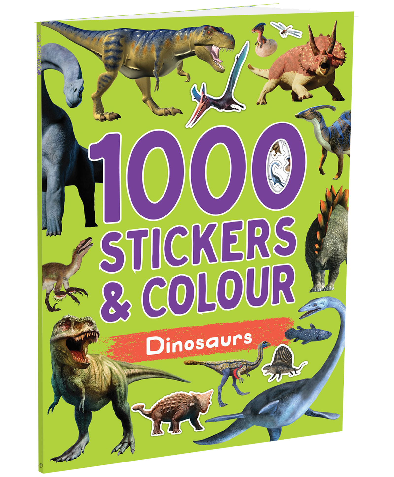 1000 Stickers & Colour: Dinosaurs | Fun Sticker & Coloring Book for Kids | Prehistoric Adventure with T-Rex, Triceratops & More | 64 Pages of Activities| For Age 4-6| - English-image-49