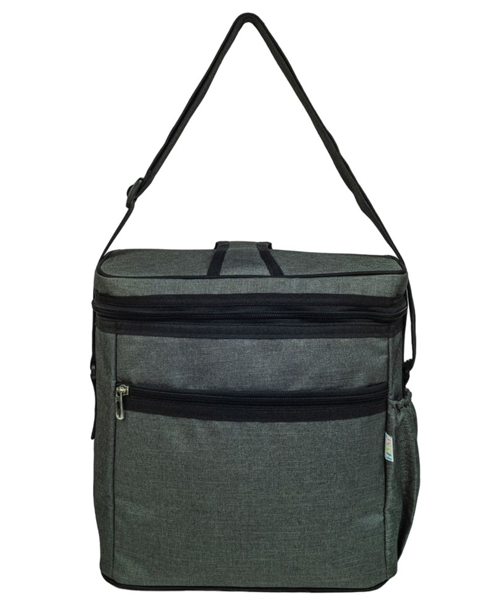 HOOM insulated Lunch Bag for office-Black Melange-image-2