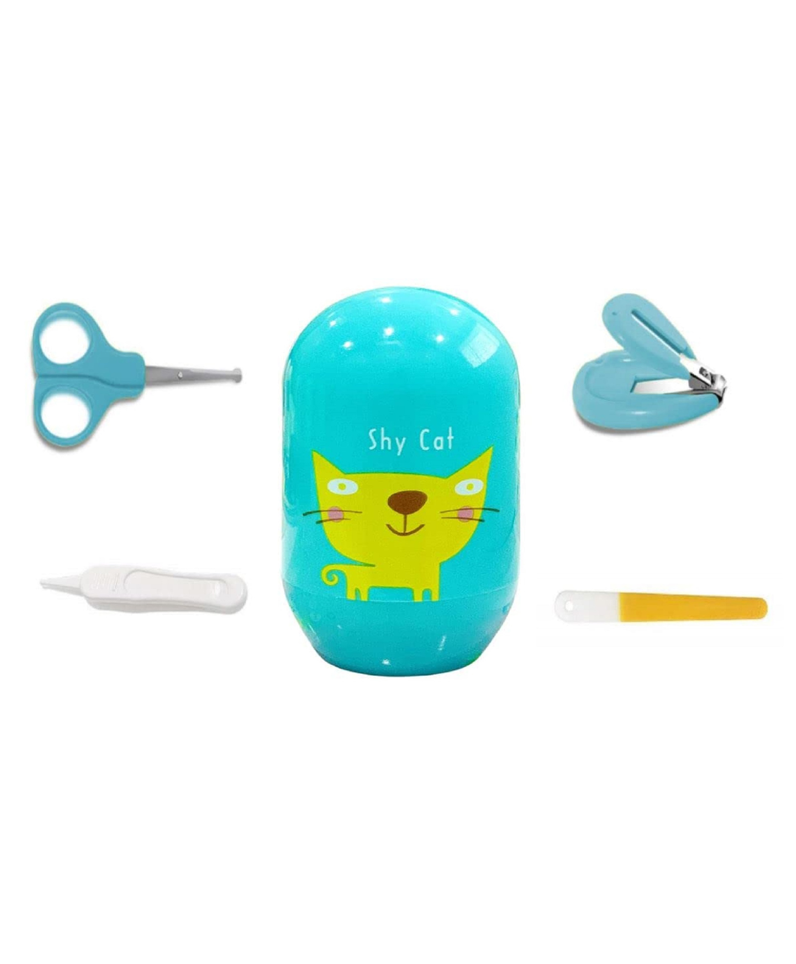 numum Baby Nail Clippers Kit 4-in-1 Baby Manicure & Pedicure Grooming Essential SetBaby Nail Clippers, Scissor, Nail Filer & Nasal Ear Tweezers For Newborn Infant Toddler (GREEN CAT) (Color and design may vary)-image-30
