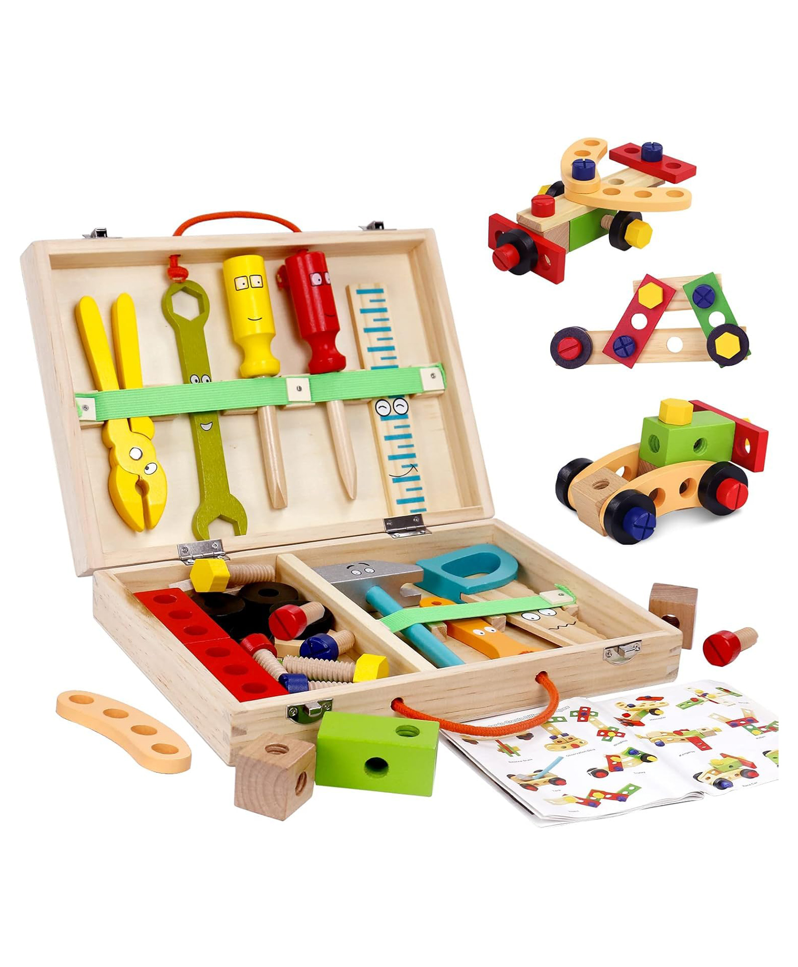 Wudly Wooden Tool Box Construction Set for Kids 35-Pcs-picture-26