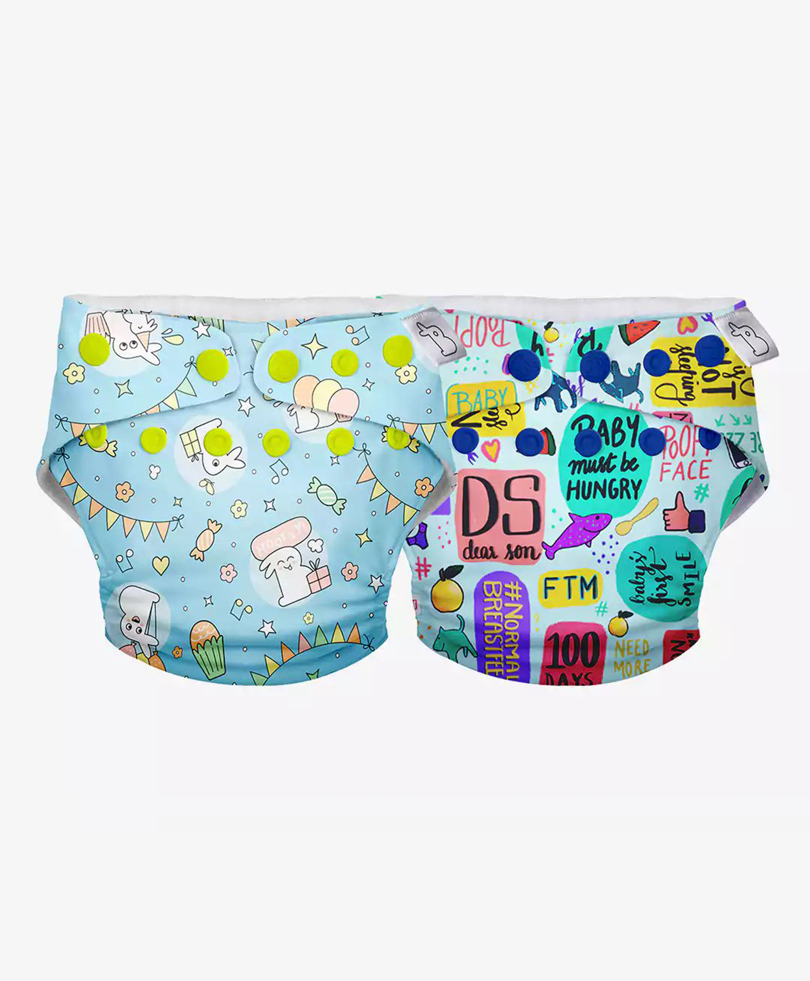 SuperBottoms Swimming Diapers for Babies & Toddlers - Washable, Reusable & Adjustable Swim Diapers | Pack of 2 | Hunny Bummy & Mommy Talk