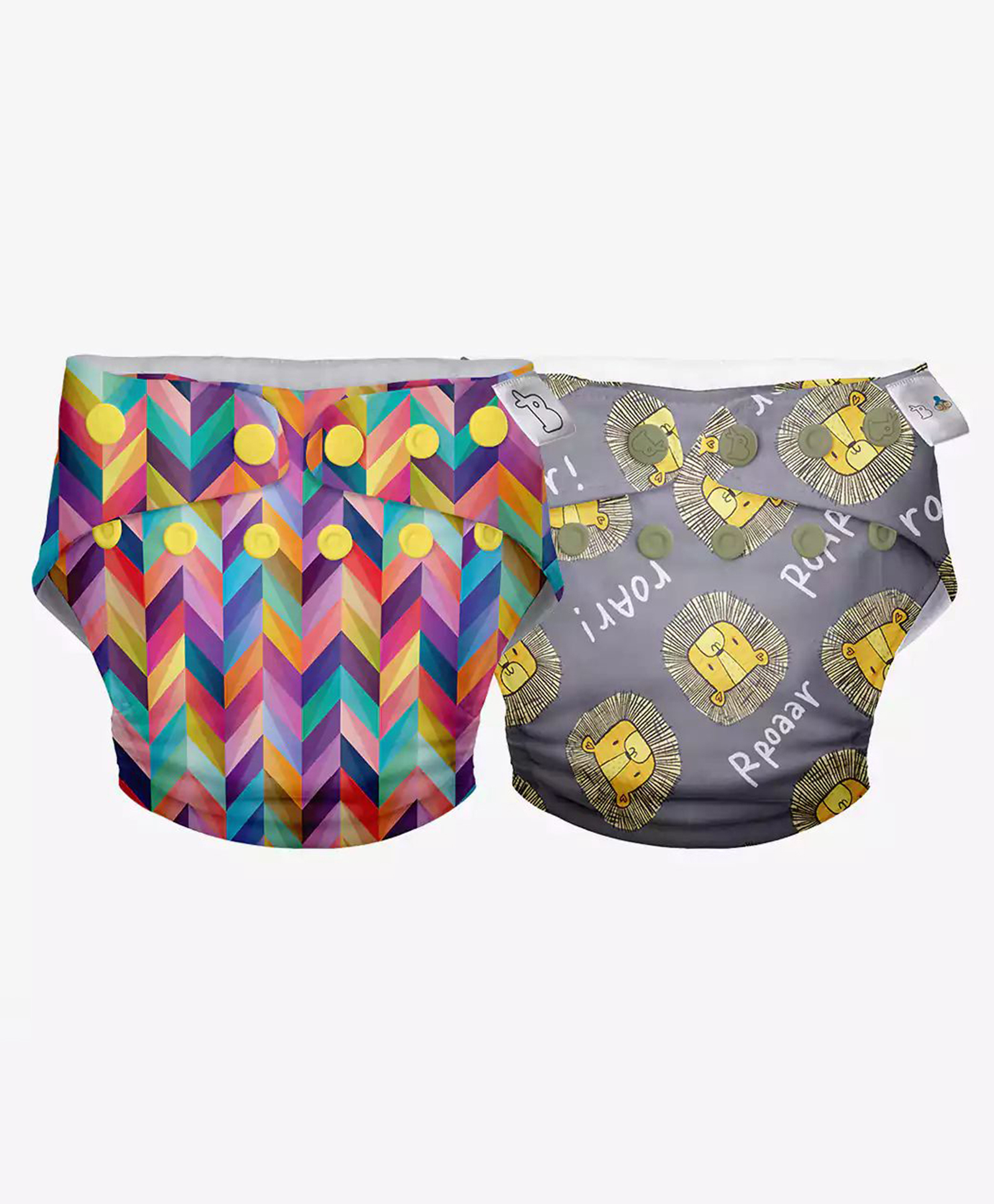 SuperBottoms Swimming Diapers for Babies & Toddlers - Washable, Reusable & Adjustable Swim Diapers | Pack of 2 | Colour Pop & I'm Roar-some-image-32