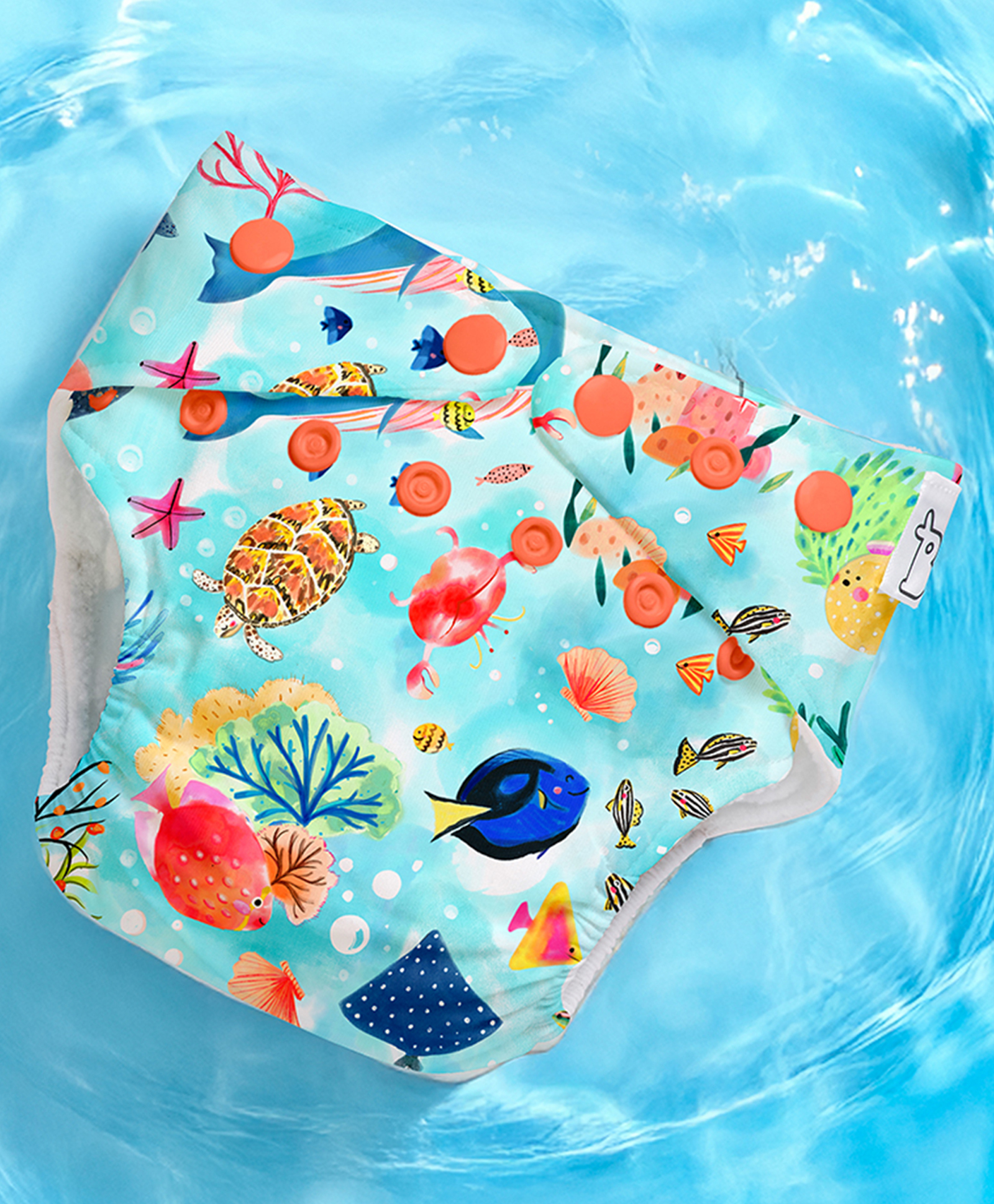 SuperBottoms Swimming Diapers for Babies & Toddlers - Washable, Reusable & Adjustable Swim Diapers | Save Our Seas