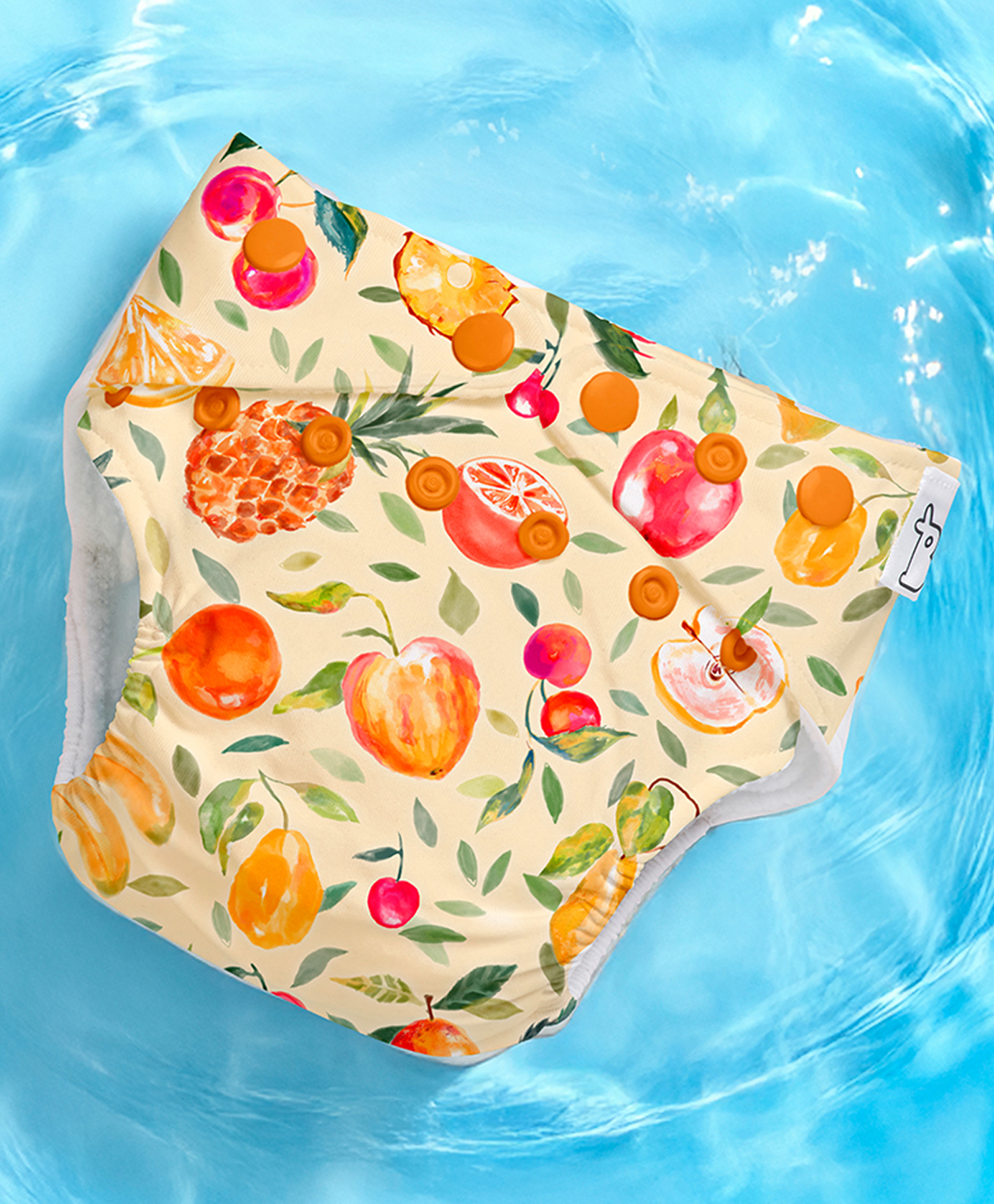 SuperBottoms Swimming Diapers for Babies & Toddlers - Washable, Reusable & Adjustable Swim Diapers | Fruit Burst