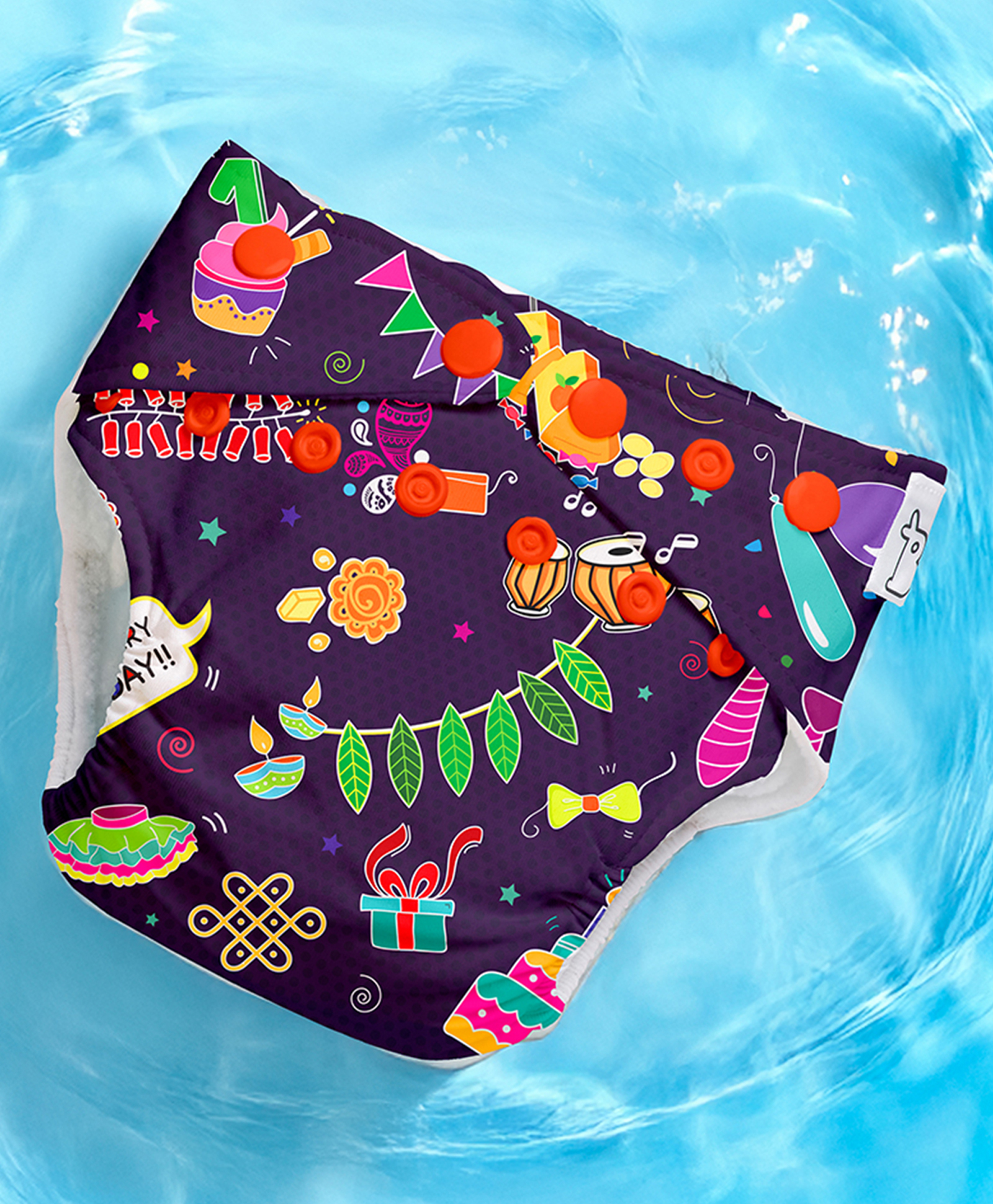 SuperBottoms Swimming Diapers for Babies & Toddlers - Washable, Reusable & Adjustable Swim Diapers | Festoon