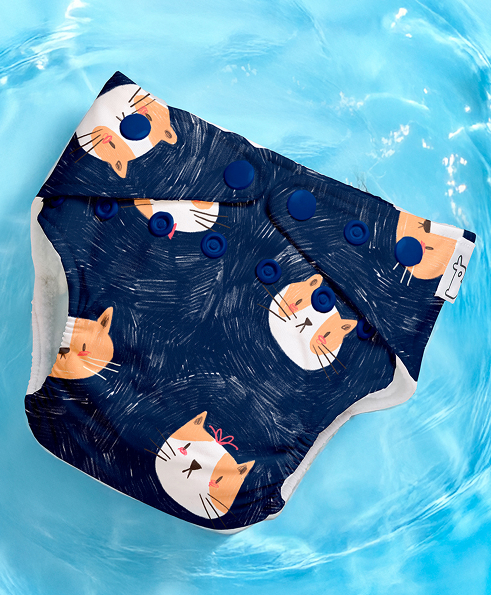 SuperBottoms Swimming Diapers for Babies & Toddlers - Washable, Reusable & Adjustable Swim Diapers | Good Cat-titude