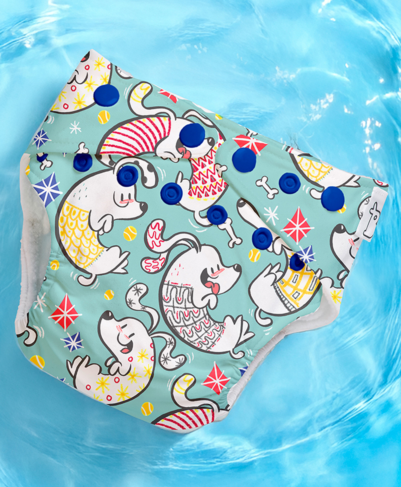 SuperBottoms Swimming Diapers for Babies & Toddlers - Washable, Reusable & Adjustable Swim Diapers | Paw-sitively Happy