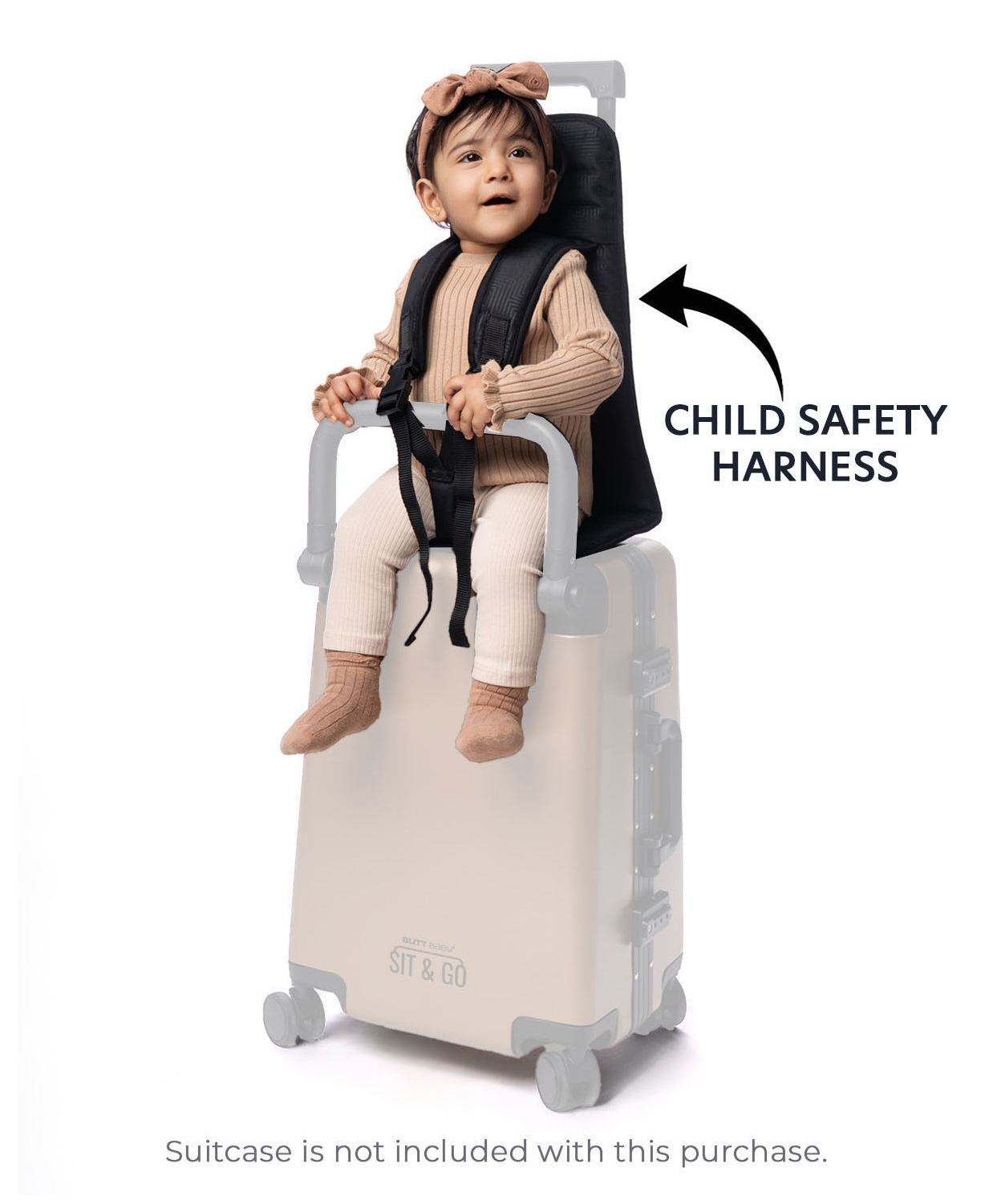 Butt Baby Sit & Go - India's First Cabin Luggage Baby Carrier - Child Safety Harness - Black-picture-13