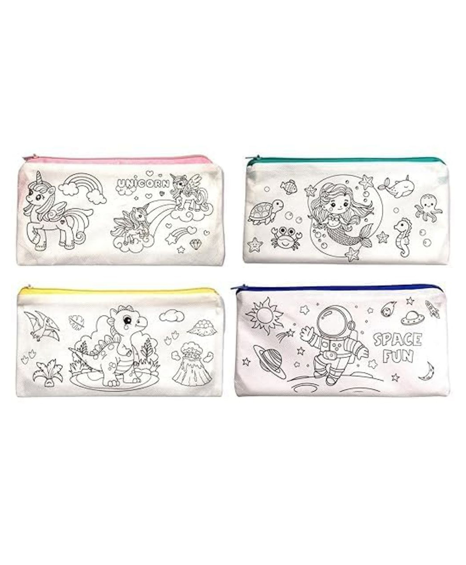 New Pinch DIY Coloring Pouch Combo for Kids | Multi Themed Zipper Pouch with Color Pen | Creative Art & School Supplies Pencil Case Ideal for Birthday Return Gifts for Kids-image-44