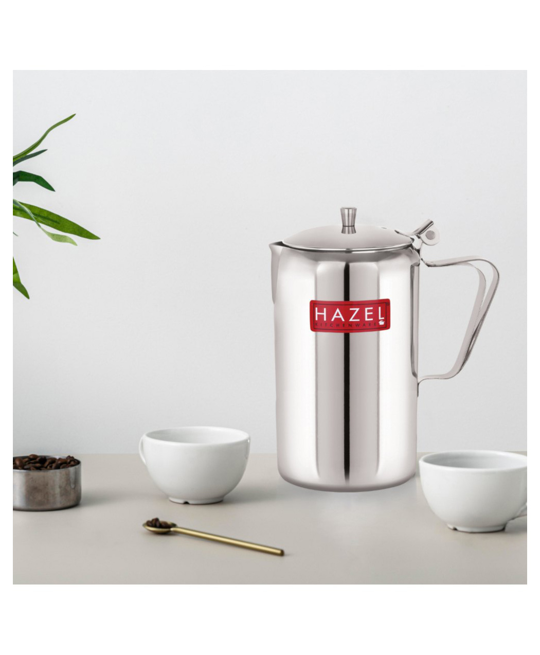 HAZEL Stainless Steel Water Jug - 1800 ml Pitcher Jar for Dining Table | Steel Jug for Water & Milk Pourer-image-49