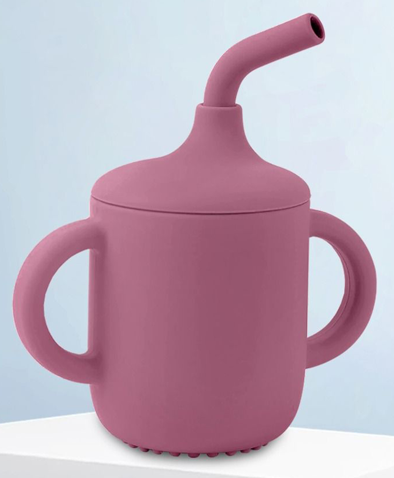 TONY STARK Baby Sipper Bottle with Straw Twin Handles Durable Straw Cup- Wine-image-34