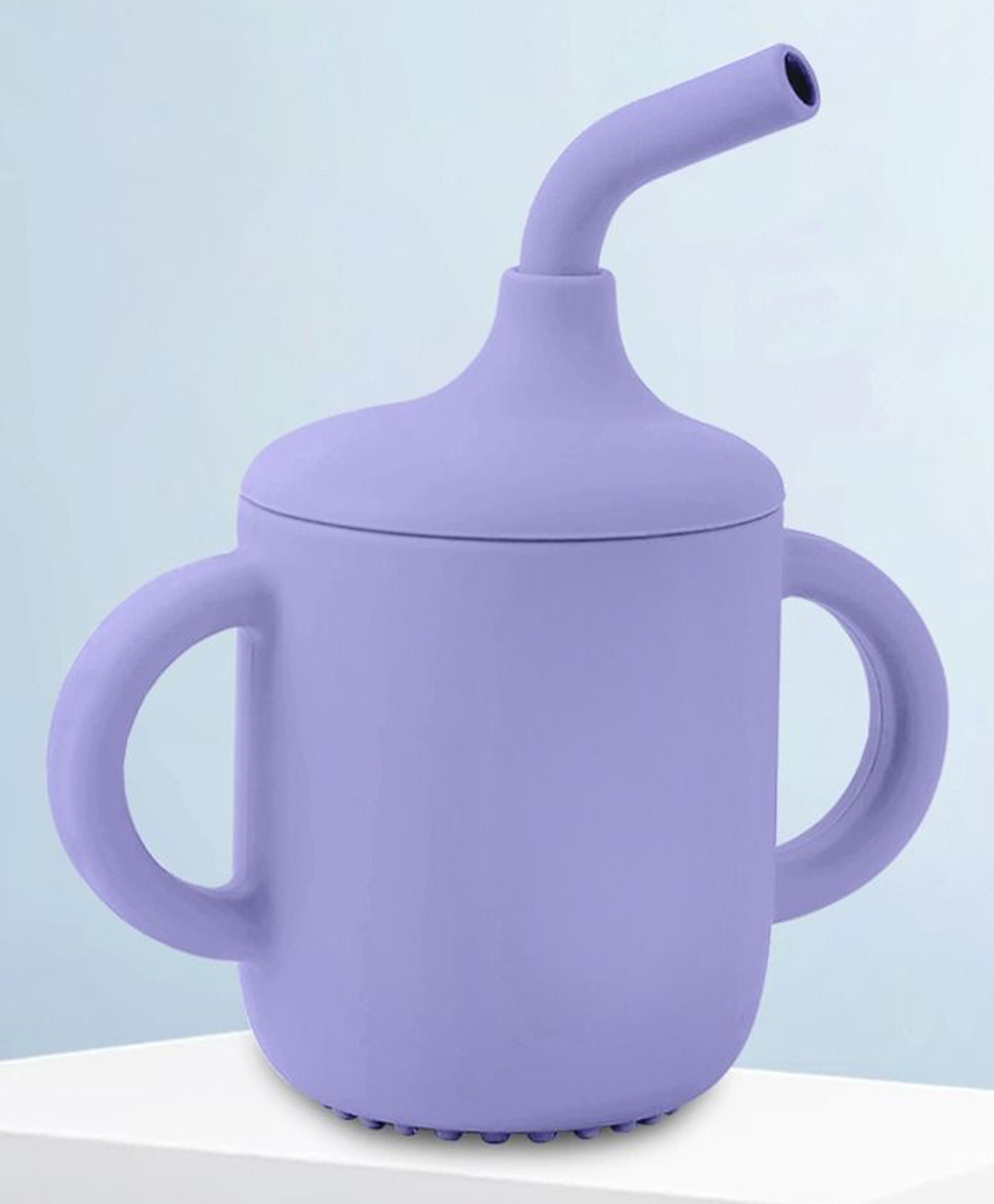 TONY STARK Baby Sipper Bottle with Straw Twin Handles Durable Straw Cup- Purple-picture-46