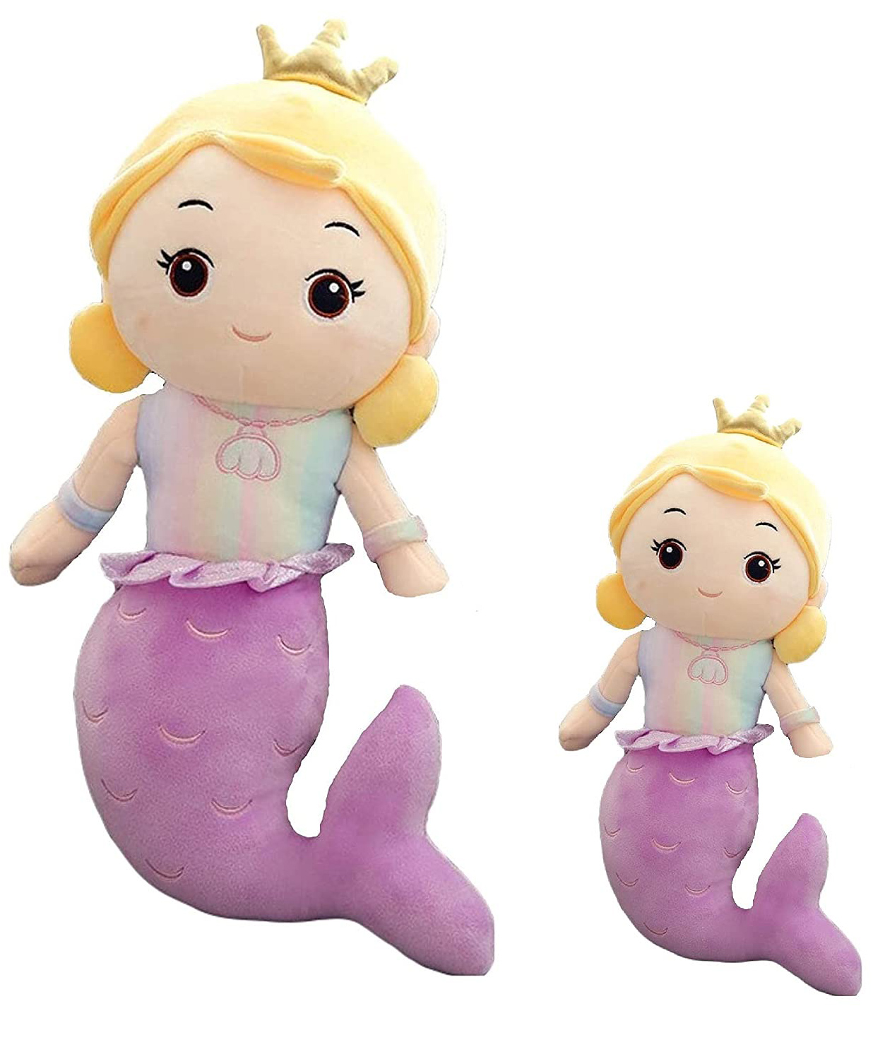 Tickles Mother with Daughter Mermaid Soft Doll Stuffed Plush Toy - Purple-image-35