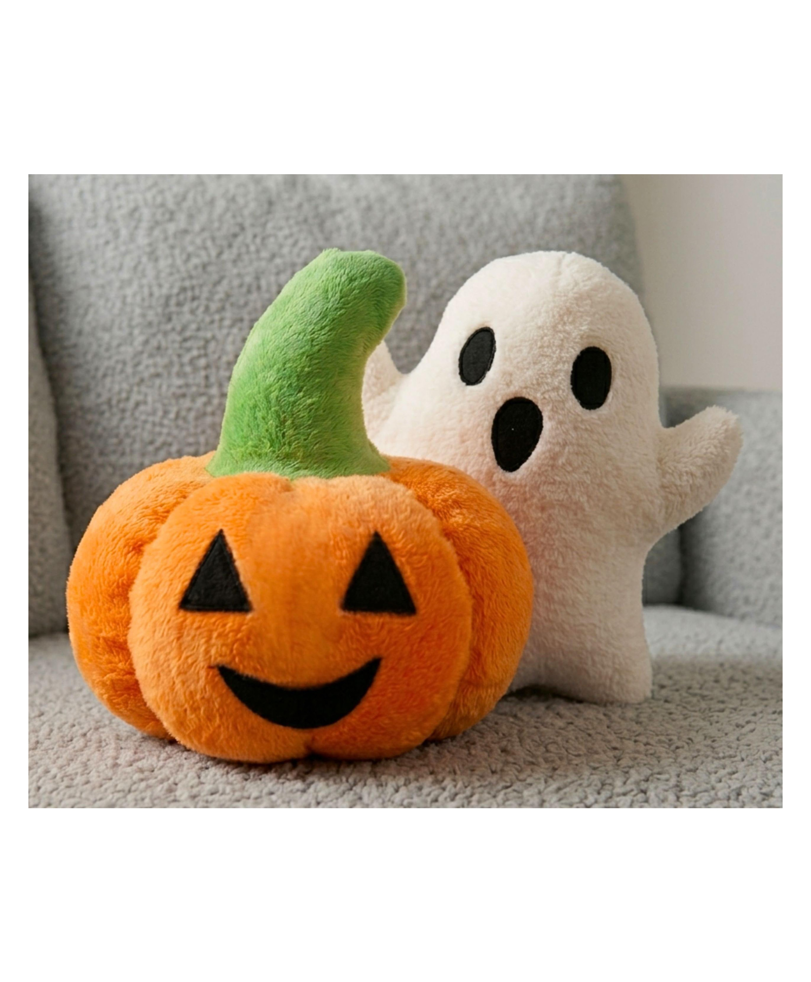 Tickles Halloween Special Combo of Ghost & Pumpkin Soft Stuffed Plush Toy for Kids Boys & Girls (Size: 25 cm, Color: White & Orange)-image-32
