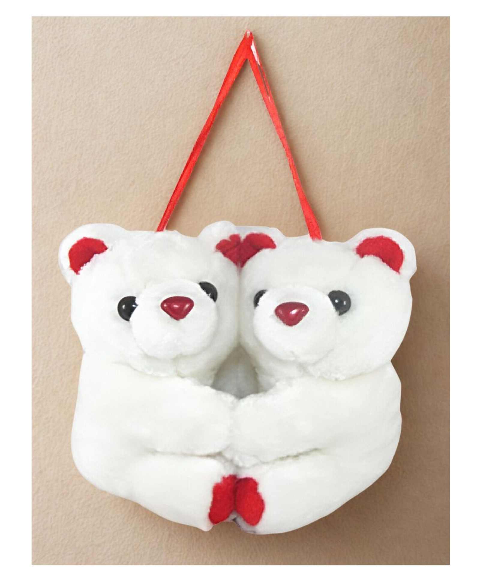 Tickles Hanging Loveable Couple Teddy Stuffed Soft Plush Toy for Kids Boys & Girls Valentine's Special (Size: 10 cm Color: White)-image-10