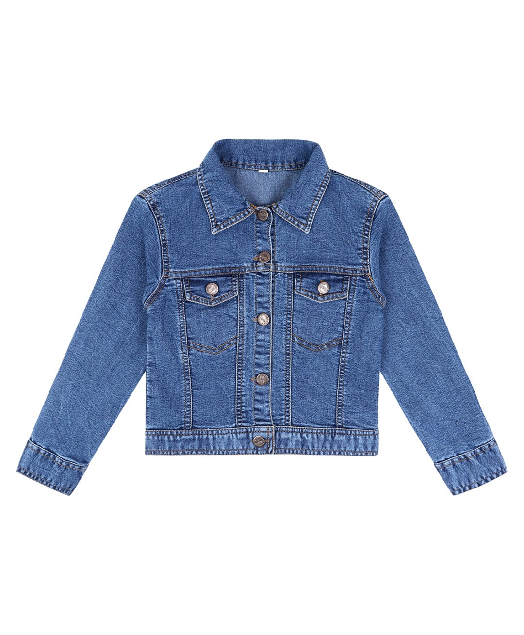 Superminis Denim Full Sleeves Solid Jacket - Blue-picture-15
