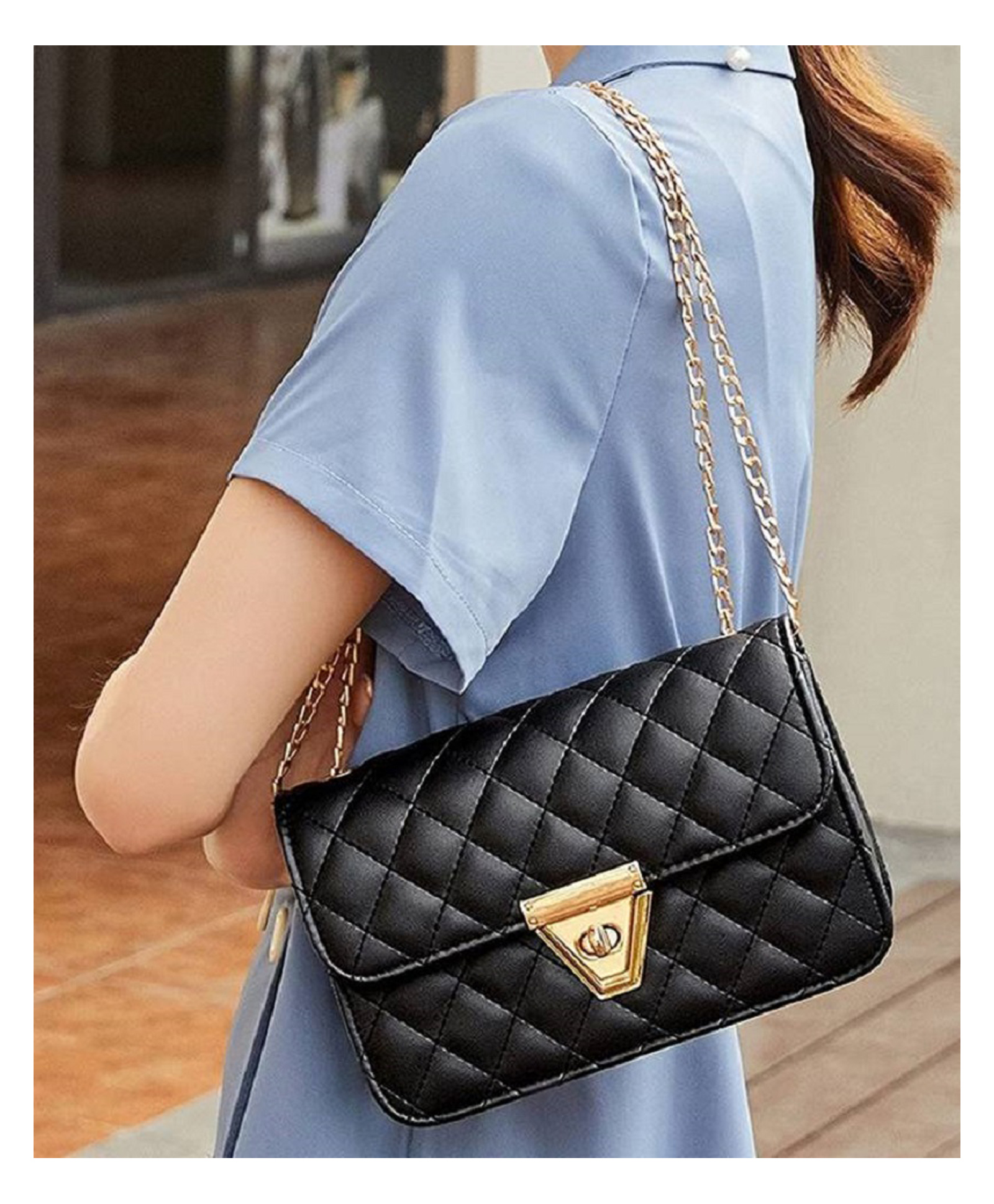 Fargo Leatherette Side Sling Bag - Black-image-6