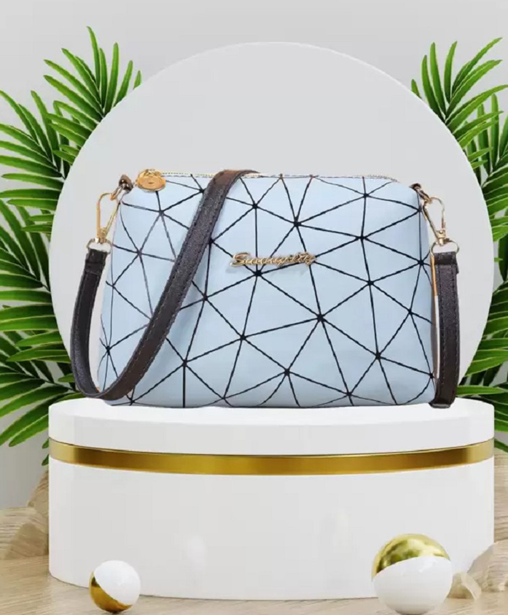 Fargo Grey Women Sling Bag - Light Blue-image-41