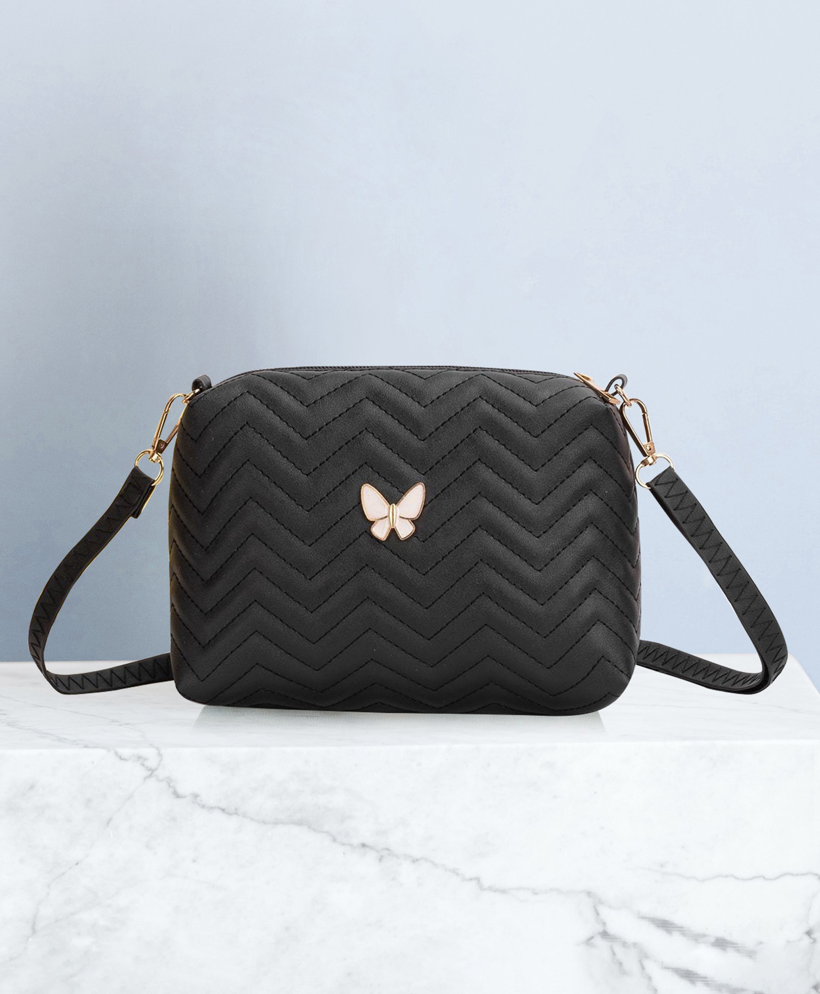 Fargo Women Leatherette Sling Bag - Black-image-30