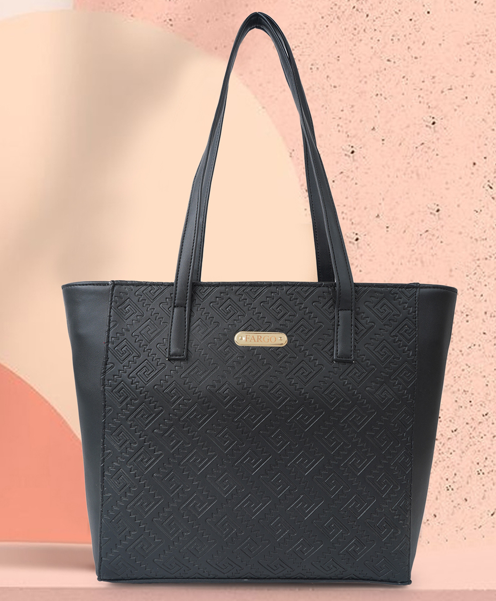 Fargo Stylish Women Tote Handbag - Navy Blue-image-4