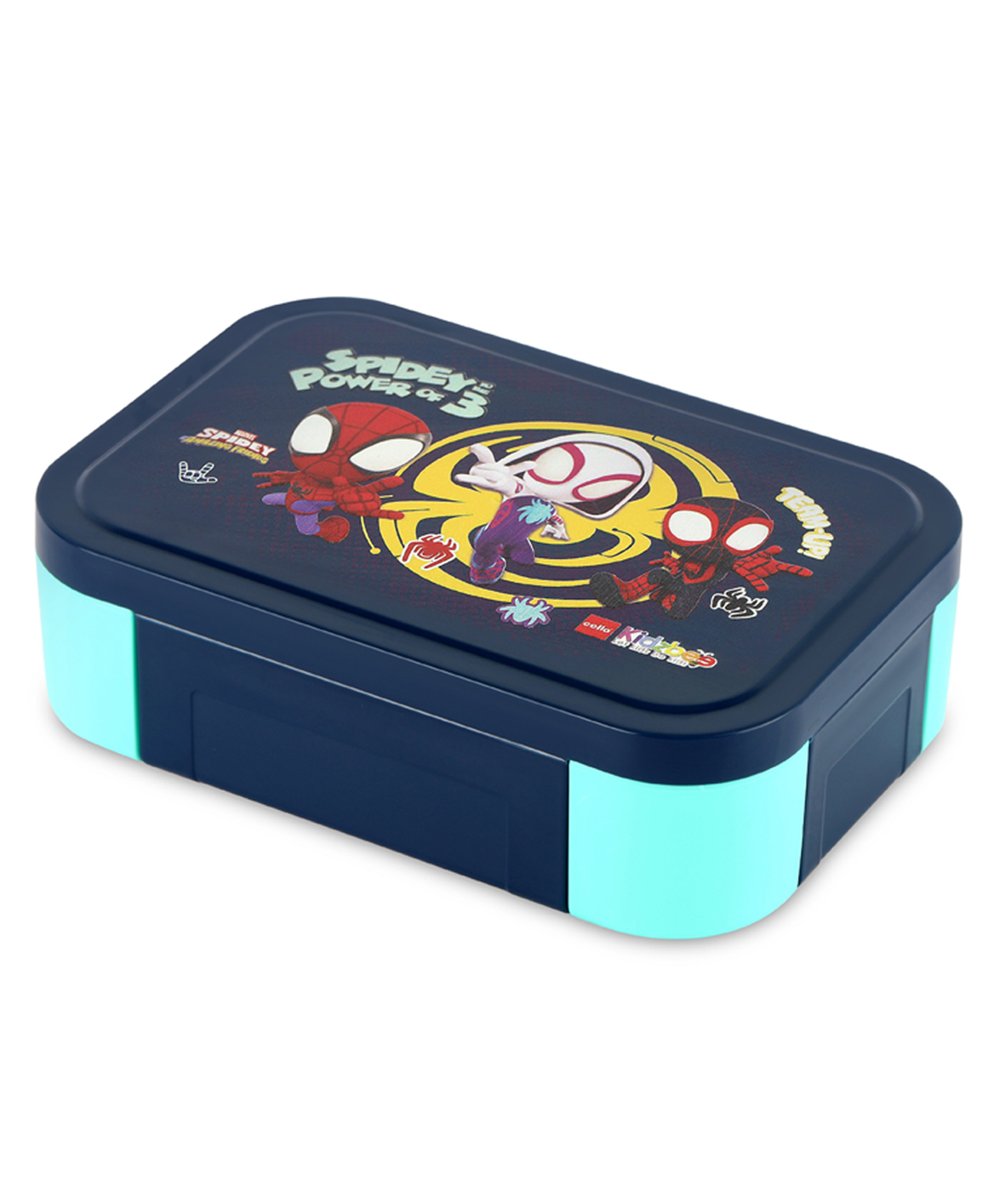 Cello Galaxy Web Warriors Stainless Steel Lunch Box with Leakproof Airtight Lid and Silicone Seal 730 ml - Blue-picture-13