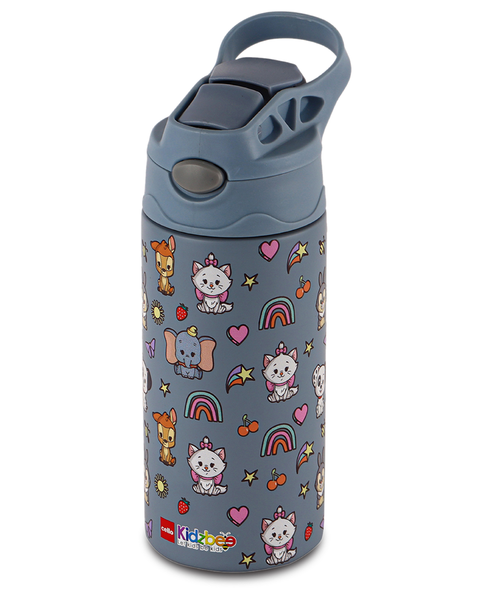 Cello Pixel 400 Water Bottle Classic Stainless Steel with The Aristocats Print - 400 ml-picture-4