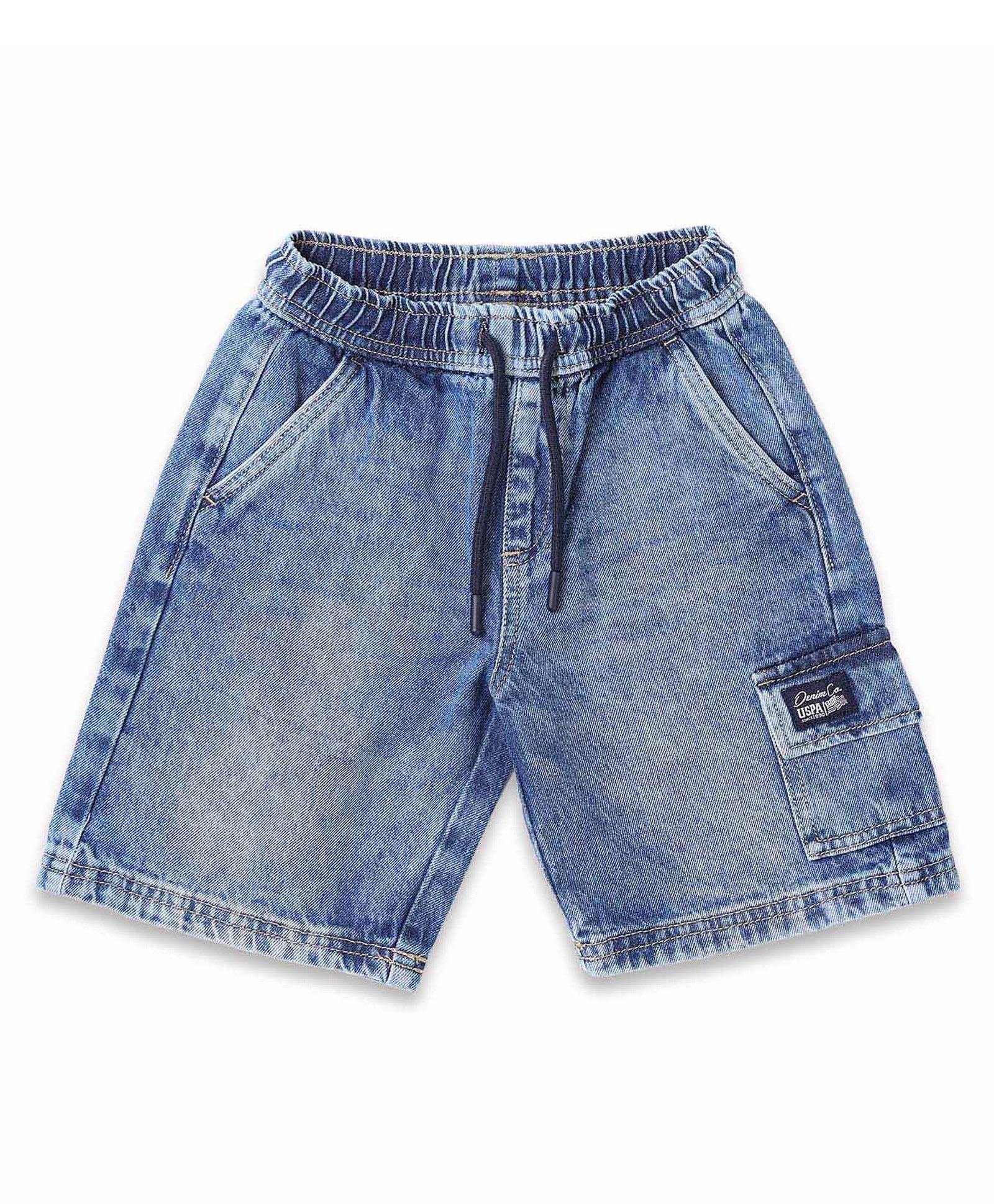 US Polo Assn Cotton Knit Above Knee Length Solid Shorts - Blue-image-28