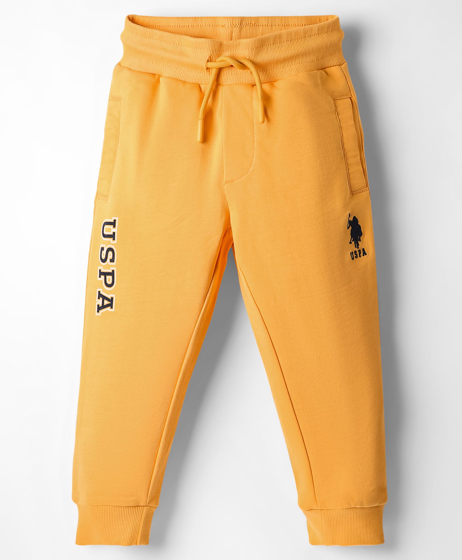US Polo Assn Cotton Knit Full Length Lounge Pant With Logo Print - Yellow-image-41