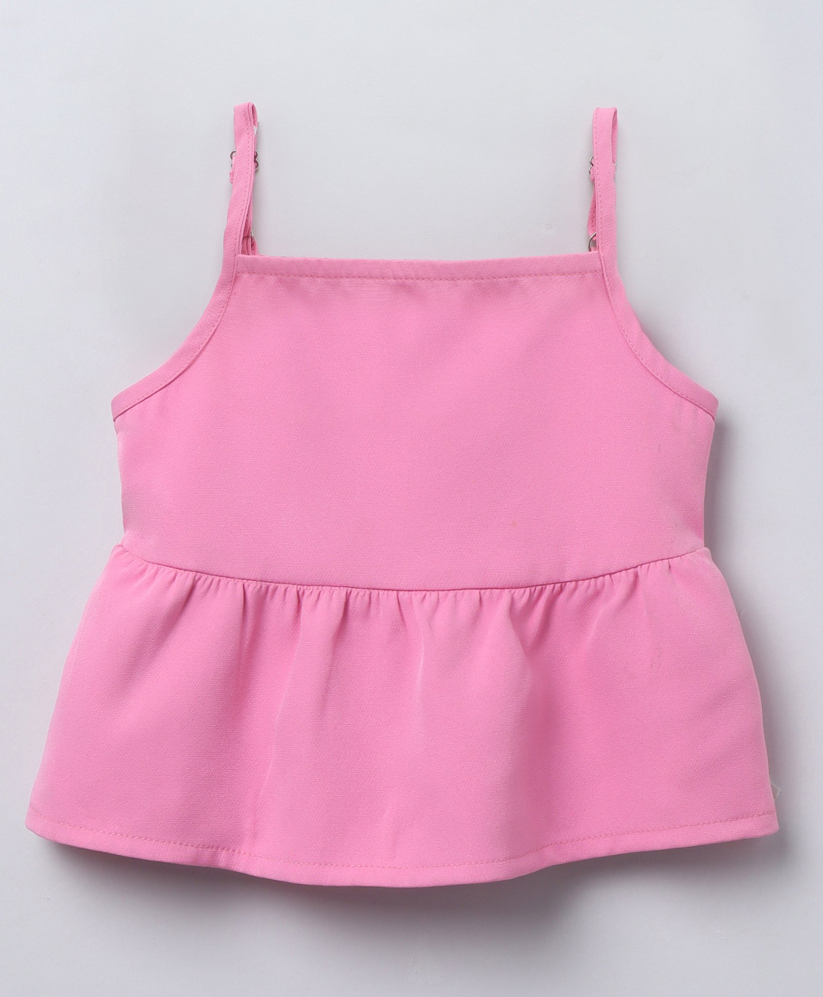 Taffykids Sleeveless Solid Peplum Top - Pink-picture-23