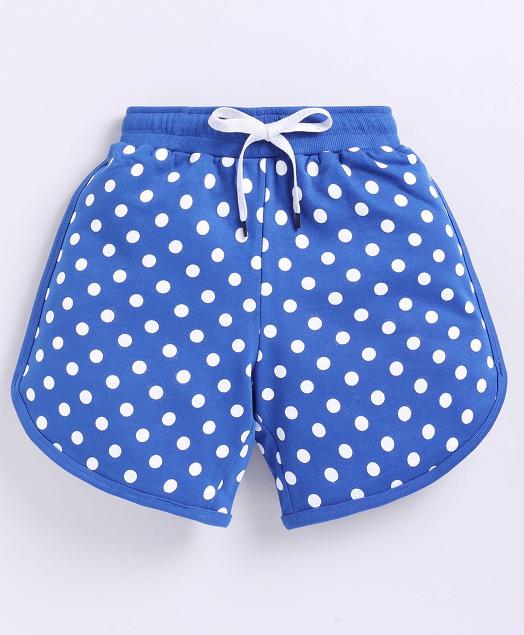 Kidcity Soft Cotton Loopknit Polka Dots Printed Shorts - Royal Blue-picture-16