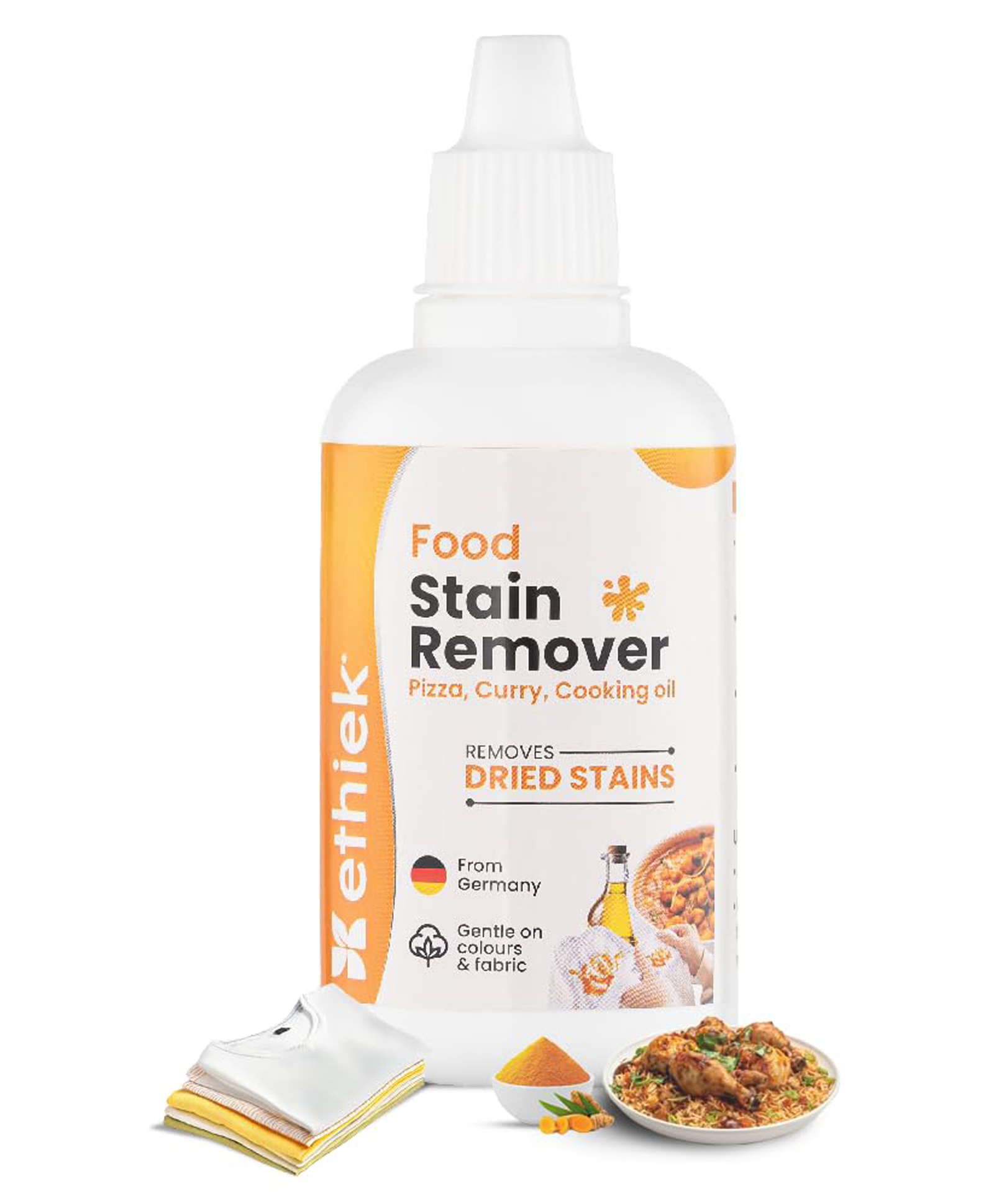 Ethiek | Specialist Stain Remover for Food stains | Effective on Dried Curry, Sauces, Oil & More | Safe for All Colours & Fabrics | Cloth Stain Removal | From Germany |100 ml-picture-45