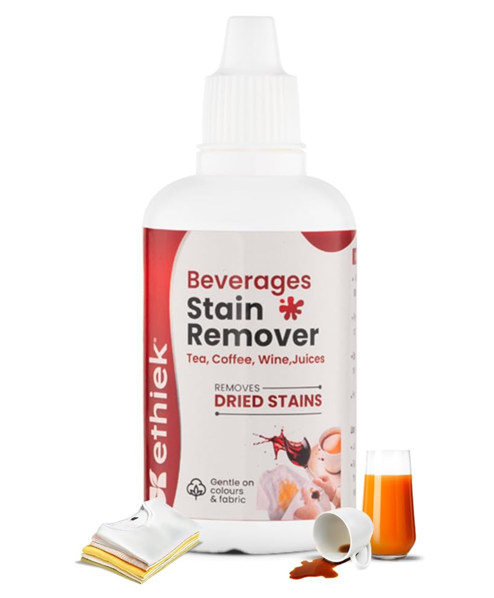 ETHIEK | Specialist Stain Remover for Tea, Coffee, Wine & Juices | Removes Dried Beverage Stains | Safe on all Colours & Fabrics | Cloth Stain Removal | Imported from Germany |100 ml, liquid-image-19