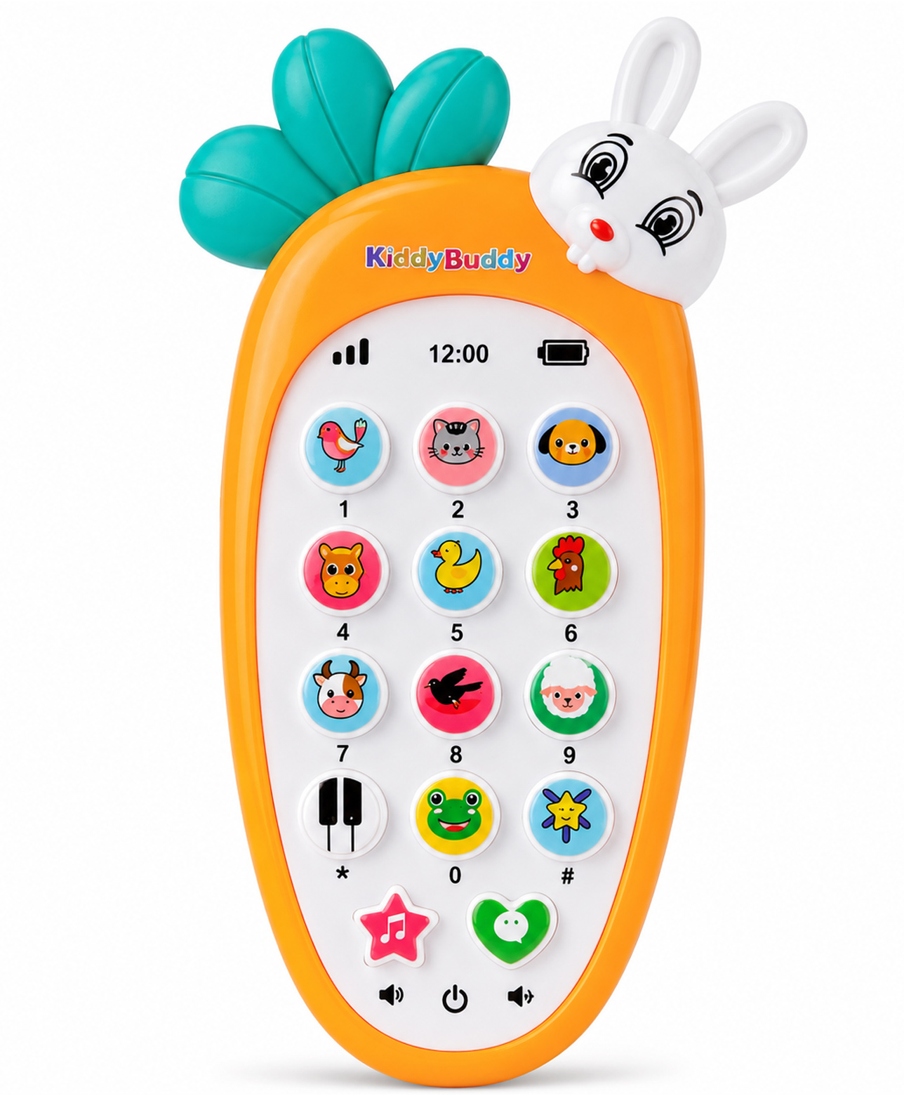 Vijaya Impex Kiddybuddy Rabbit Themed Mobile Phone With Sound & Light - Orange-image-24