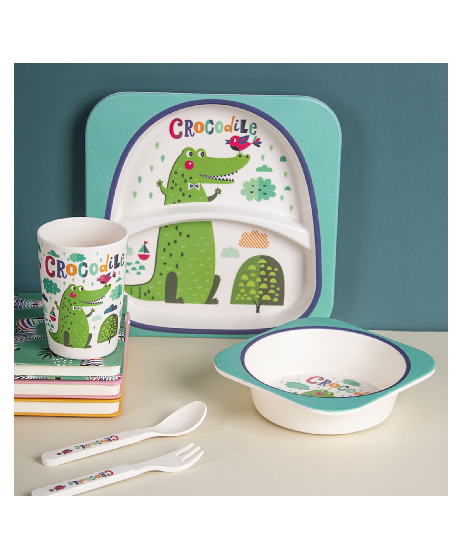 Voncasa Multicolor Children's Pastel Dinner Set-picture-23