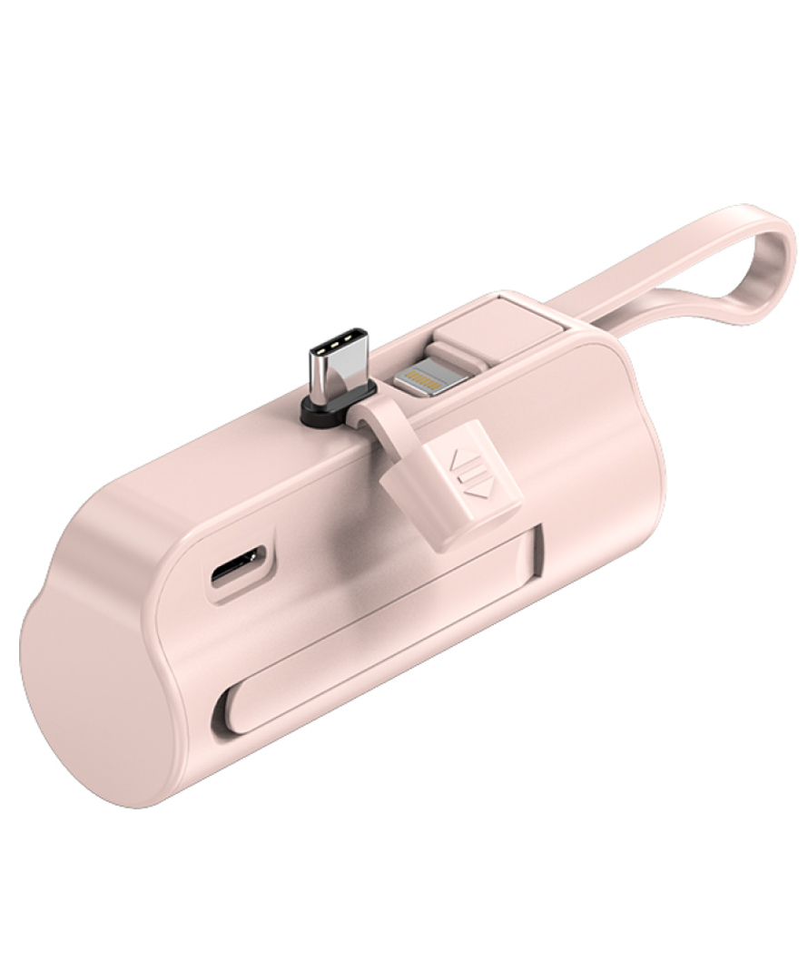 Onelife Voltedge 5000 mAh 15 W Nano Pocket Size Power Bank-Pink-image-3